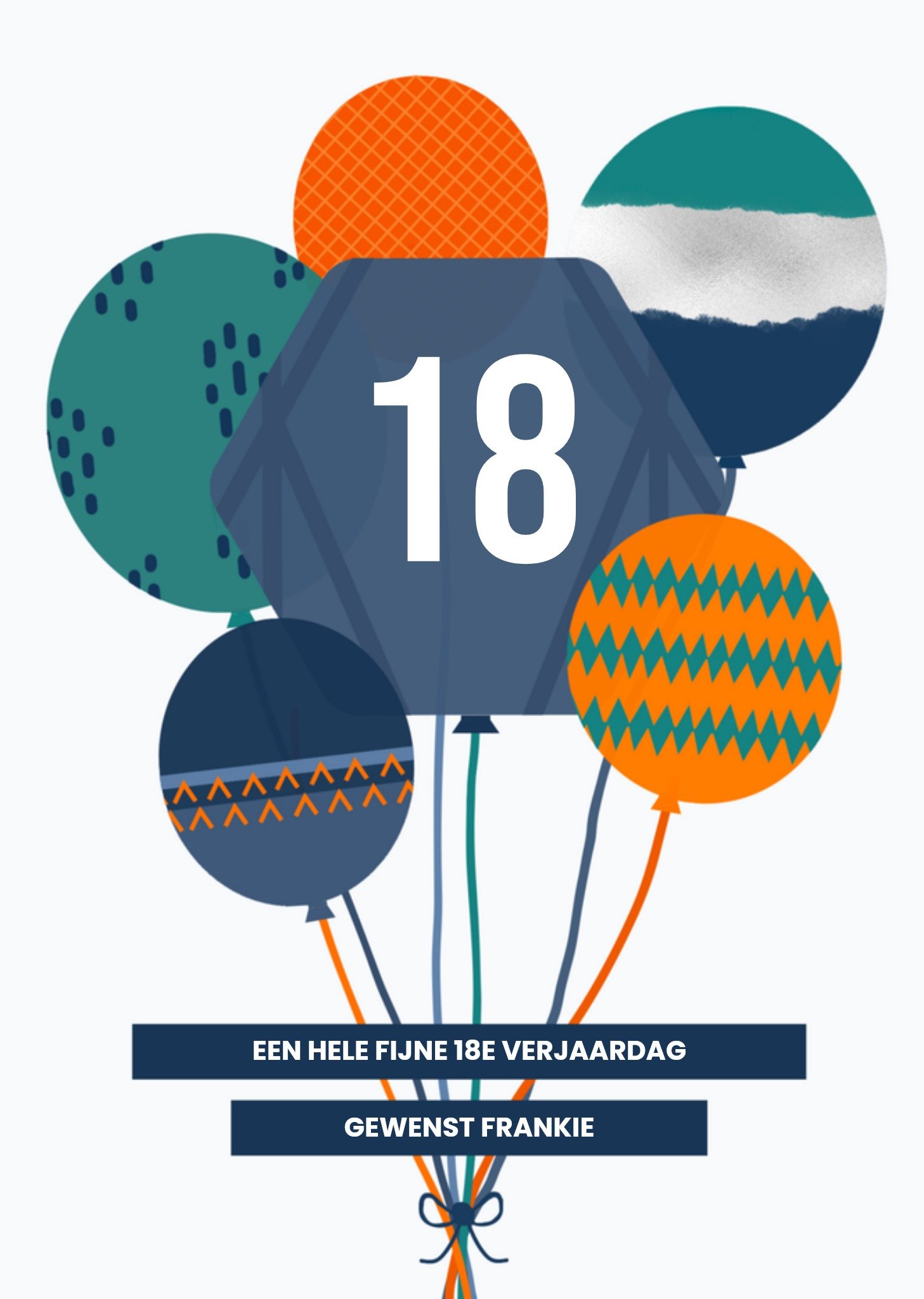 Greetz Verjaardag Ballon 18 Standard Card