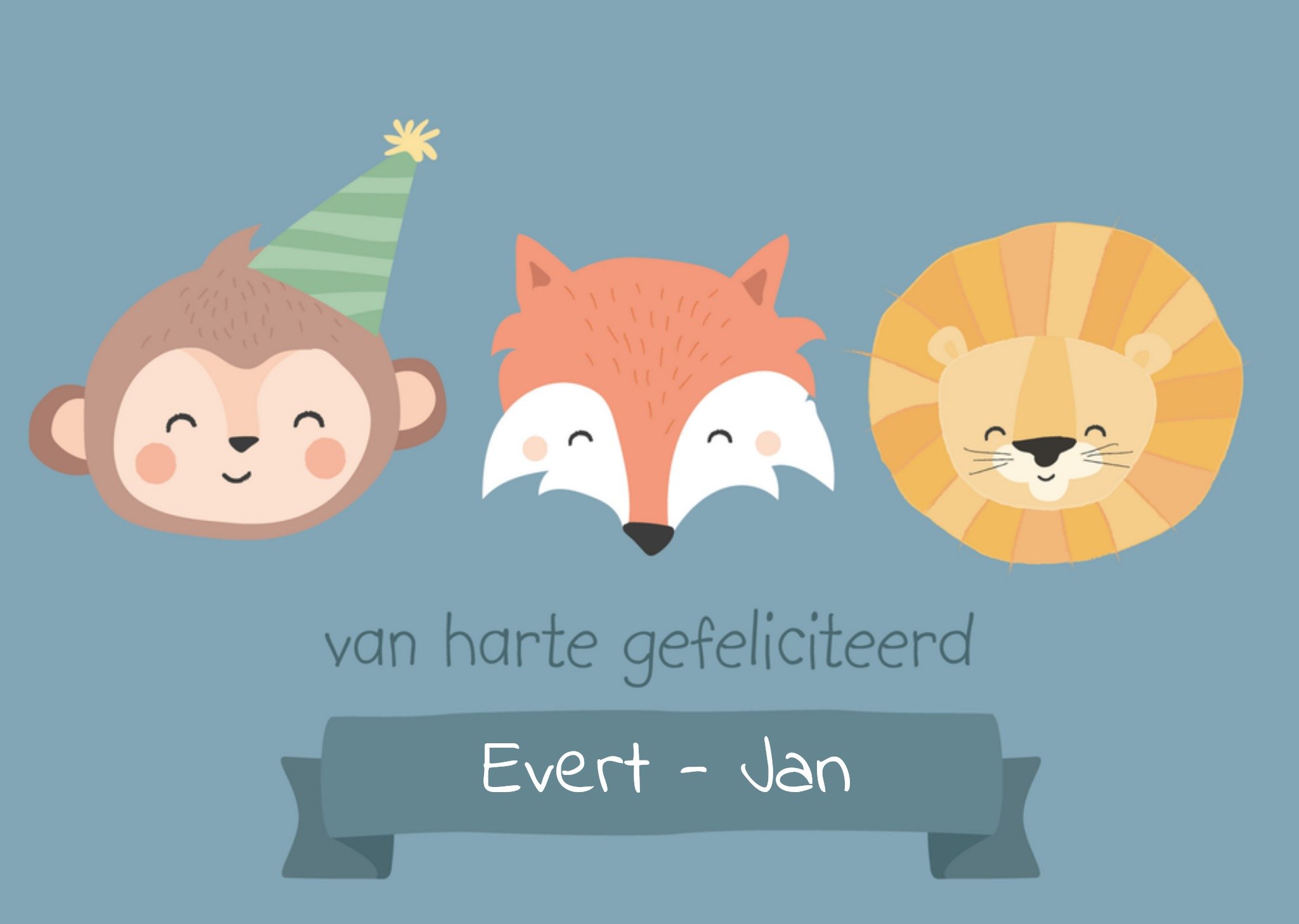 Verjaardagskaart met naam Kaart Tante Kaartje