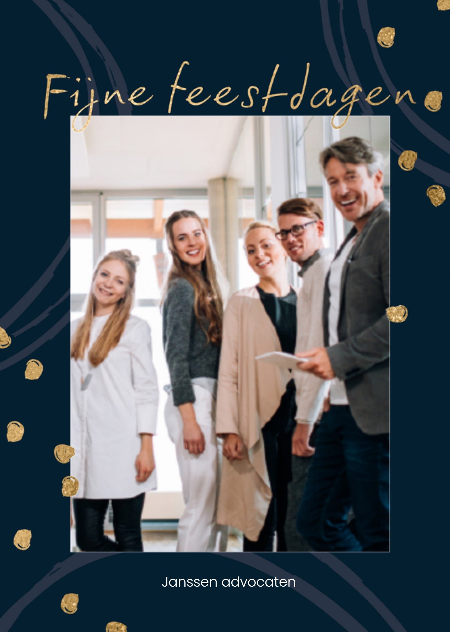 Greetz Kerst Glitter Foto Zakelijk Standard Card