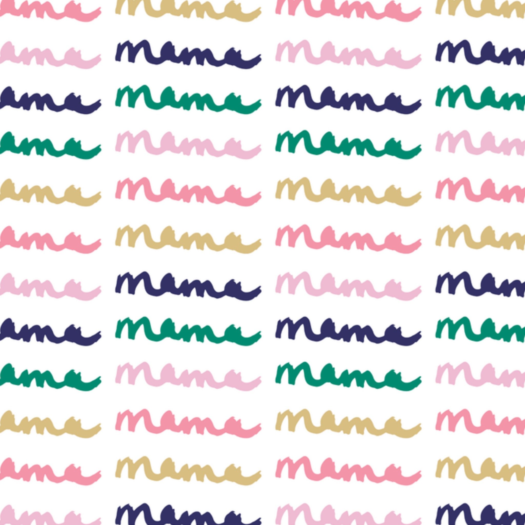 Greetz Moederdagkaart Mama Script belettering typografische kaart Vierkant