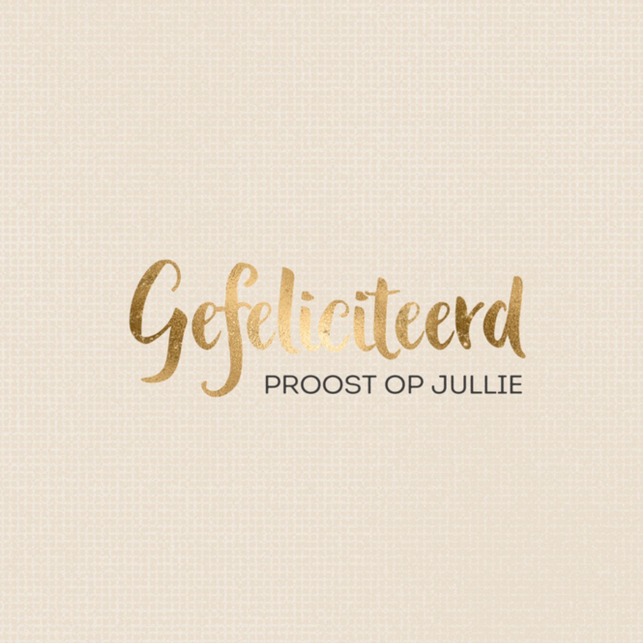 Greetz Huwelijkskaart Proost op jullie Vierkant