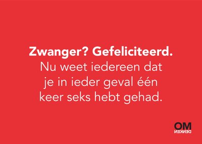 Omdenken | Zwangerschapskaart | Nu weet iedereen...