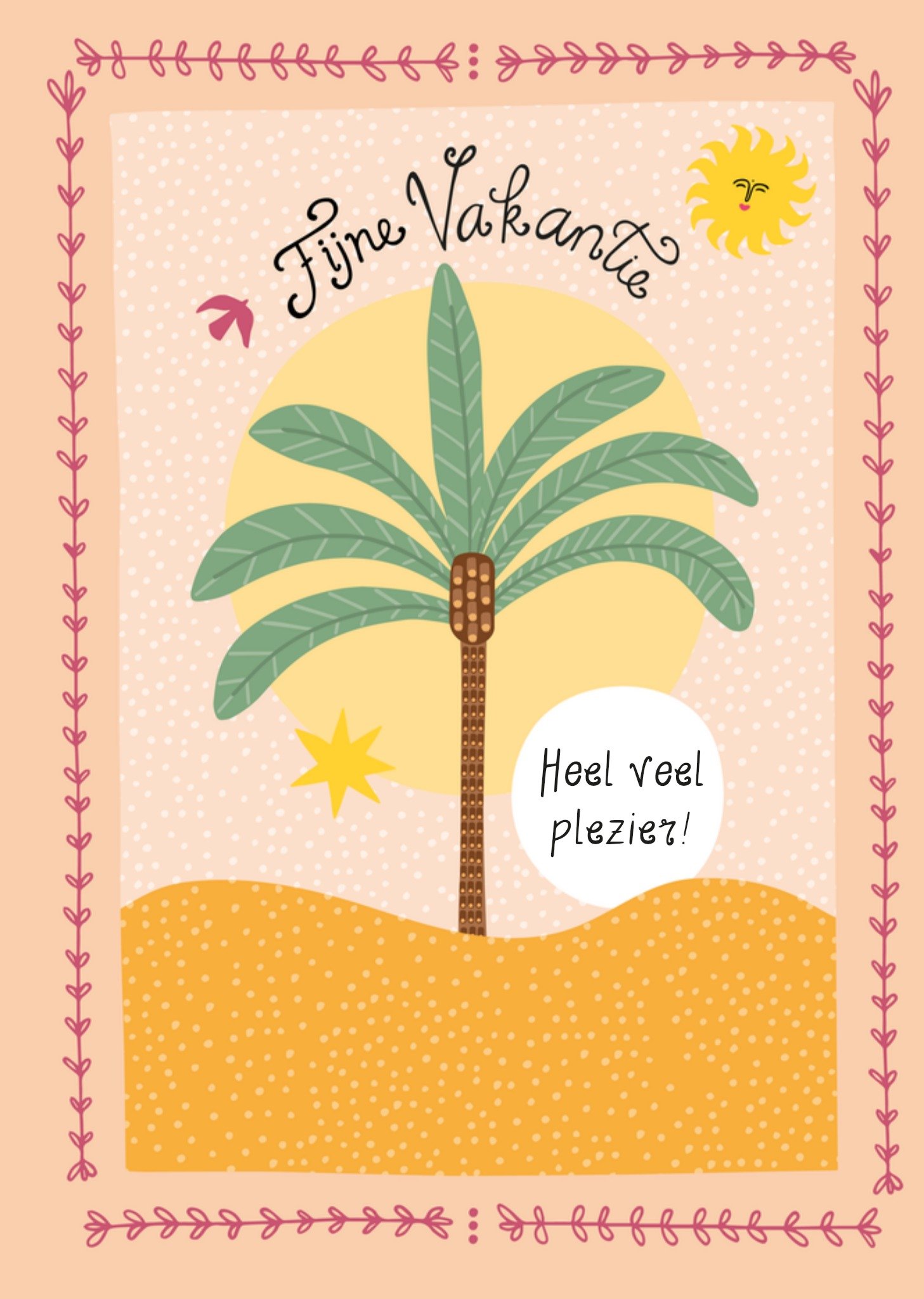 Vakantie kaart Tropisch Kaart Funny Side Up