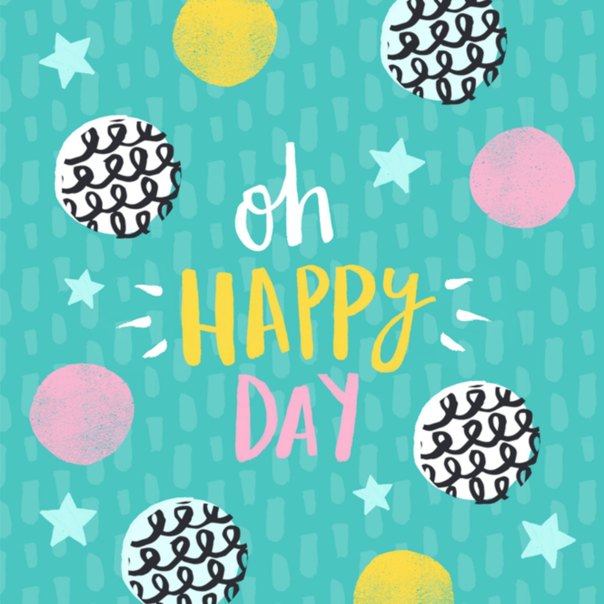 Greetz Verjaardagskaart oh happy day Vierkant