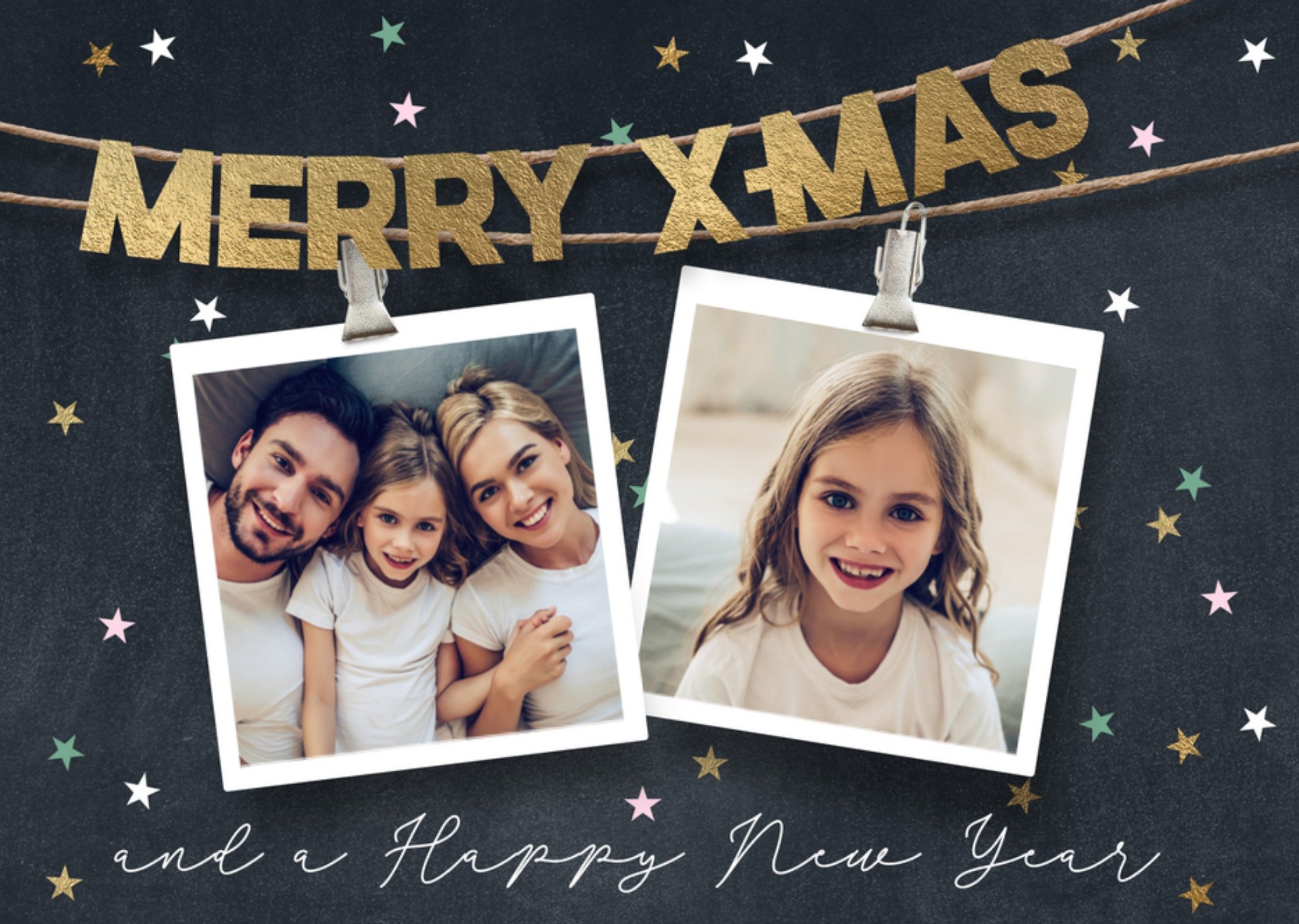 Kerstkaart Merry X-mas Luckz