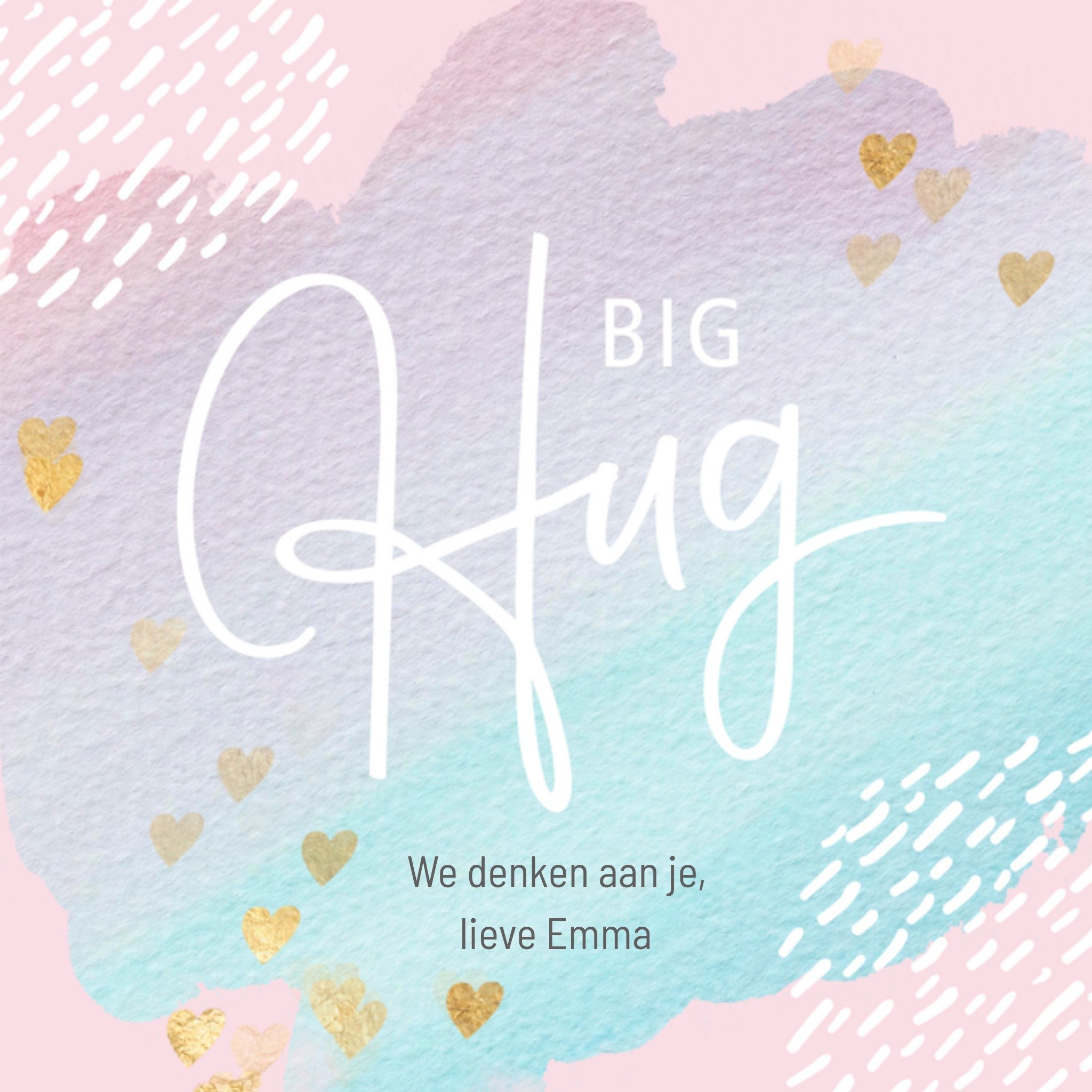 Denken aan kaart Lief Vierkante Kaart Luckz