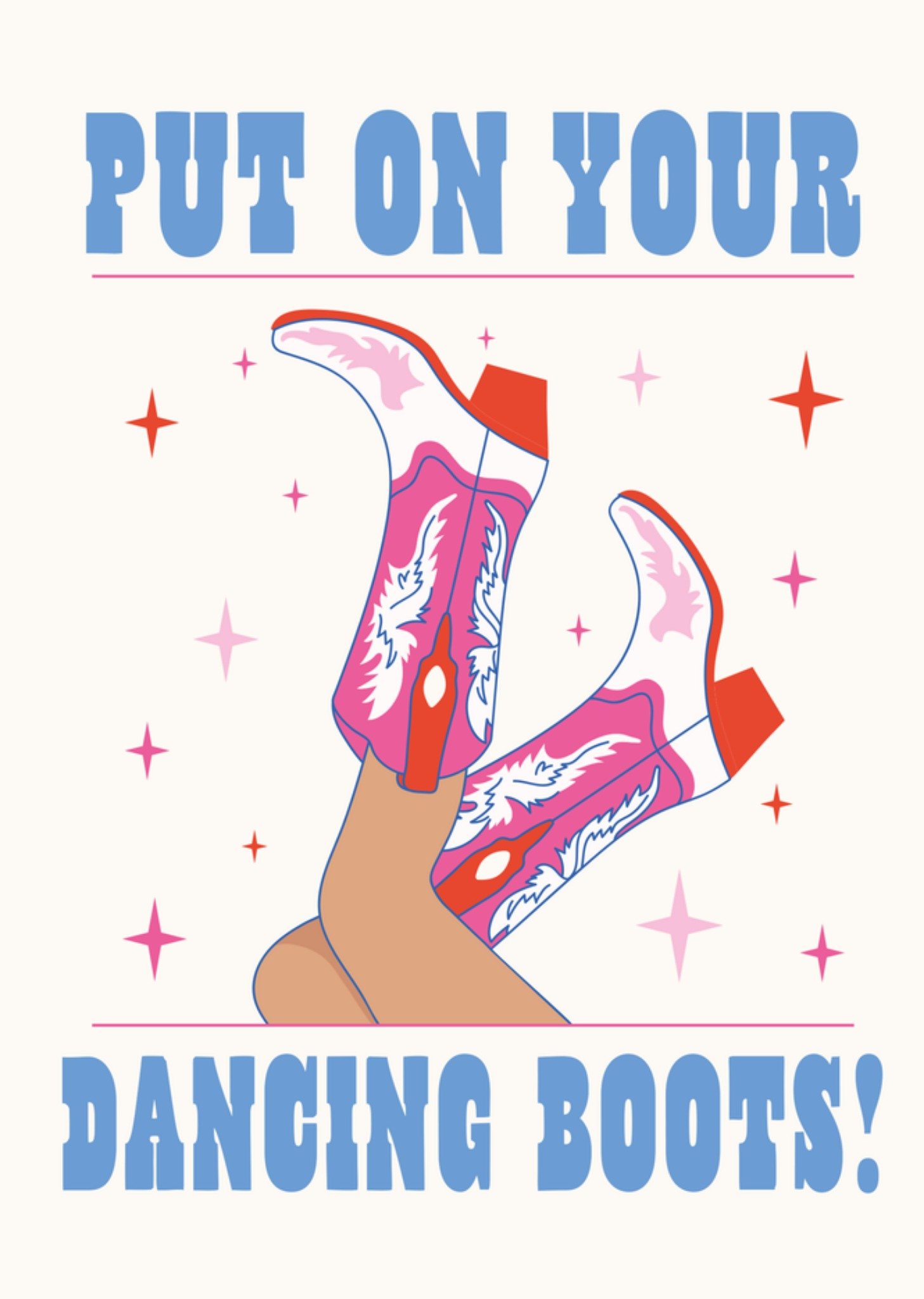 Verjaardagskaart Put on your dancing boots Kaart Pigment