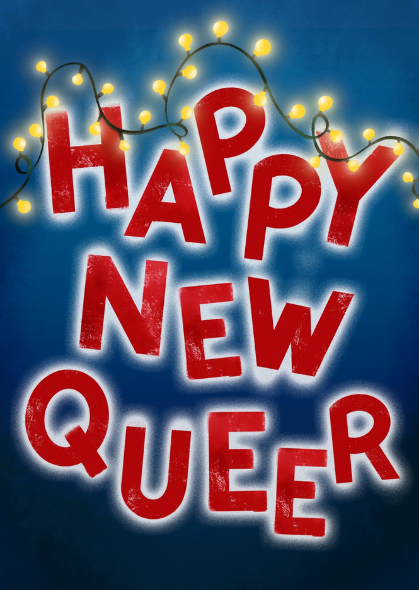 Greetz Nieuwjaarskaart queer lampjes Standard Card