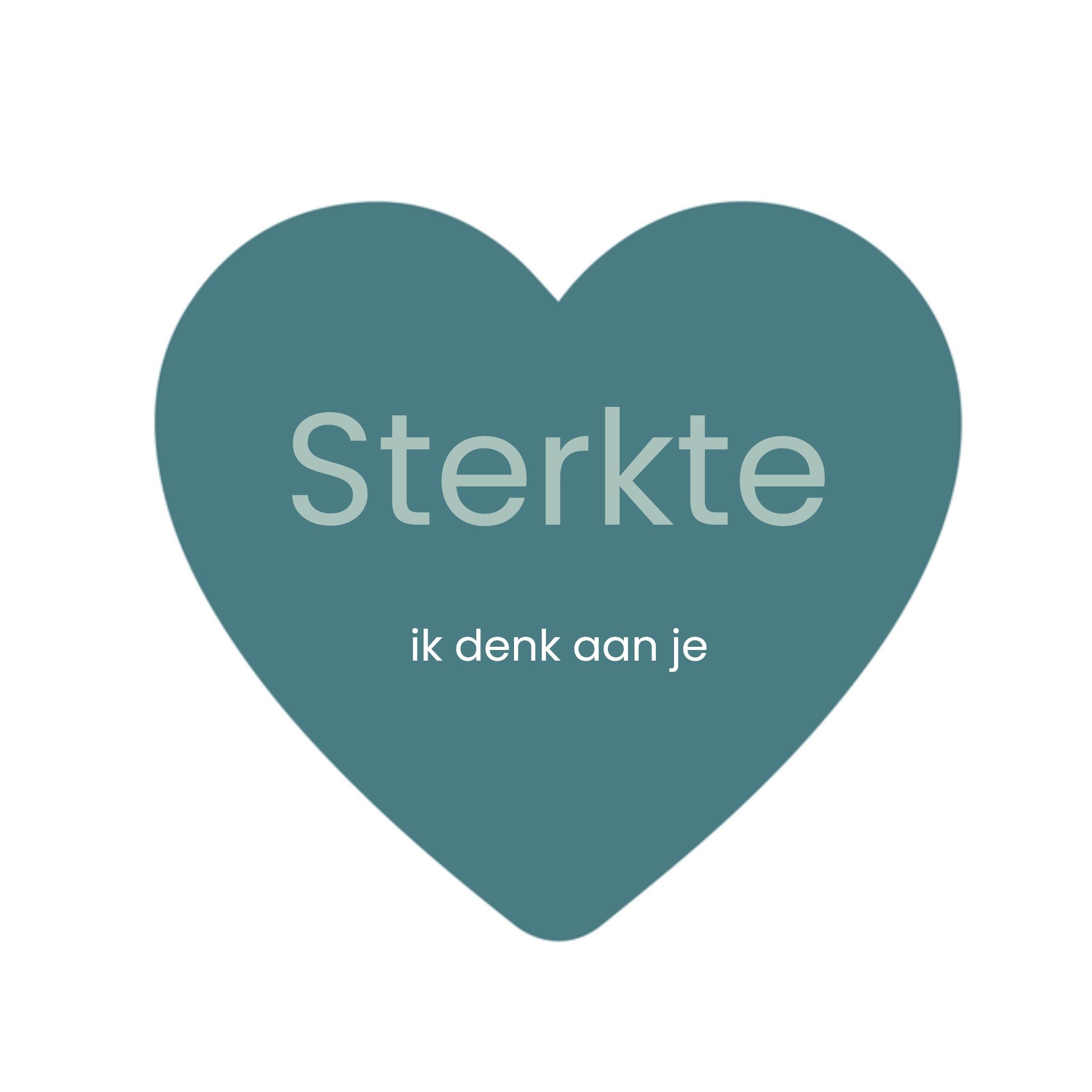 Greetz Sterkte kaart hartje ik denk aan je Vierkant
