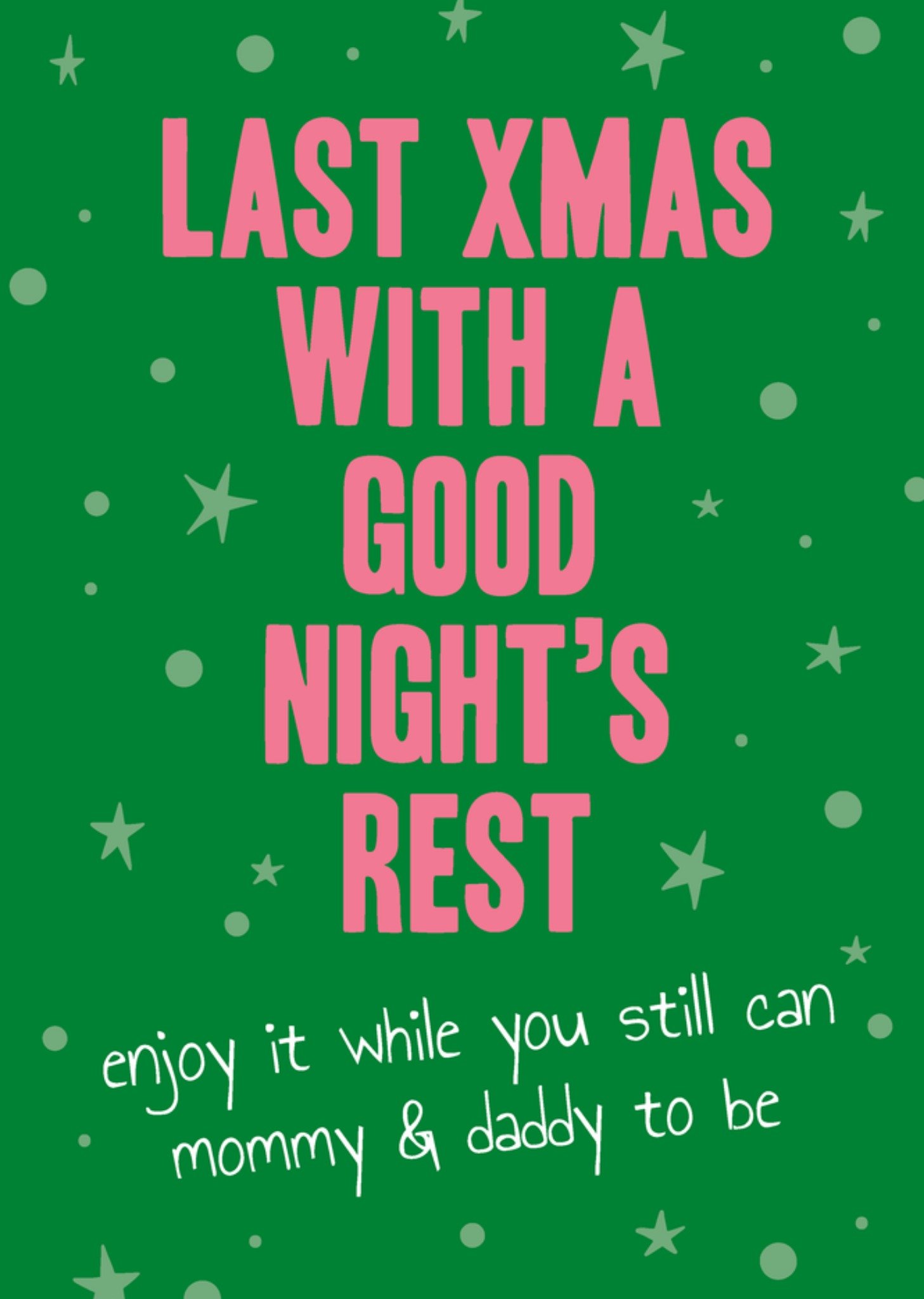 Greetz Kerstkaart Mommy and Daddy to be Standard Card