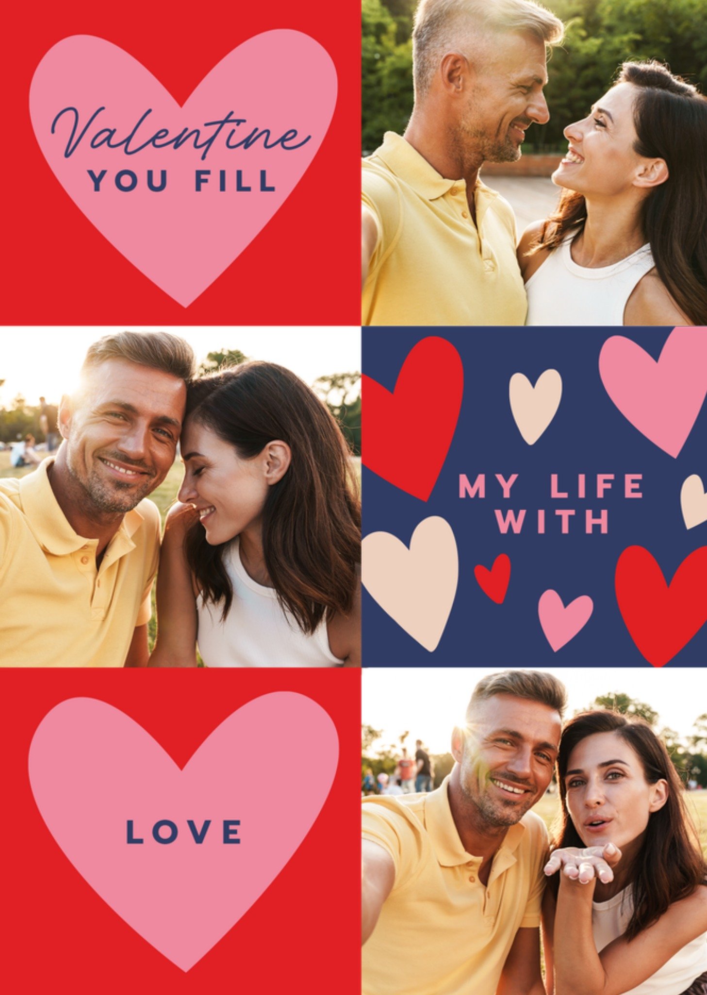 Greetz Valentijnskaart Valentine You Fill My Life With Love Standard Card