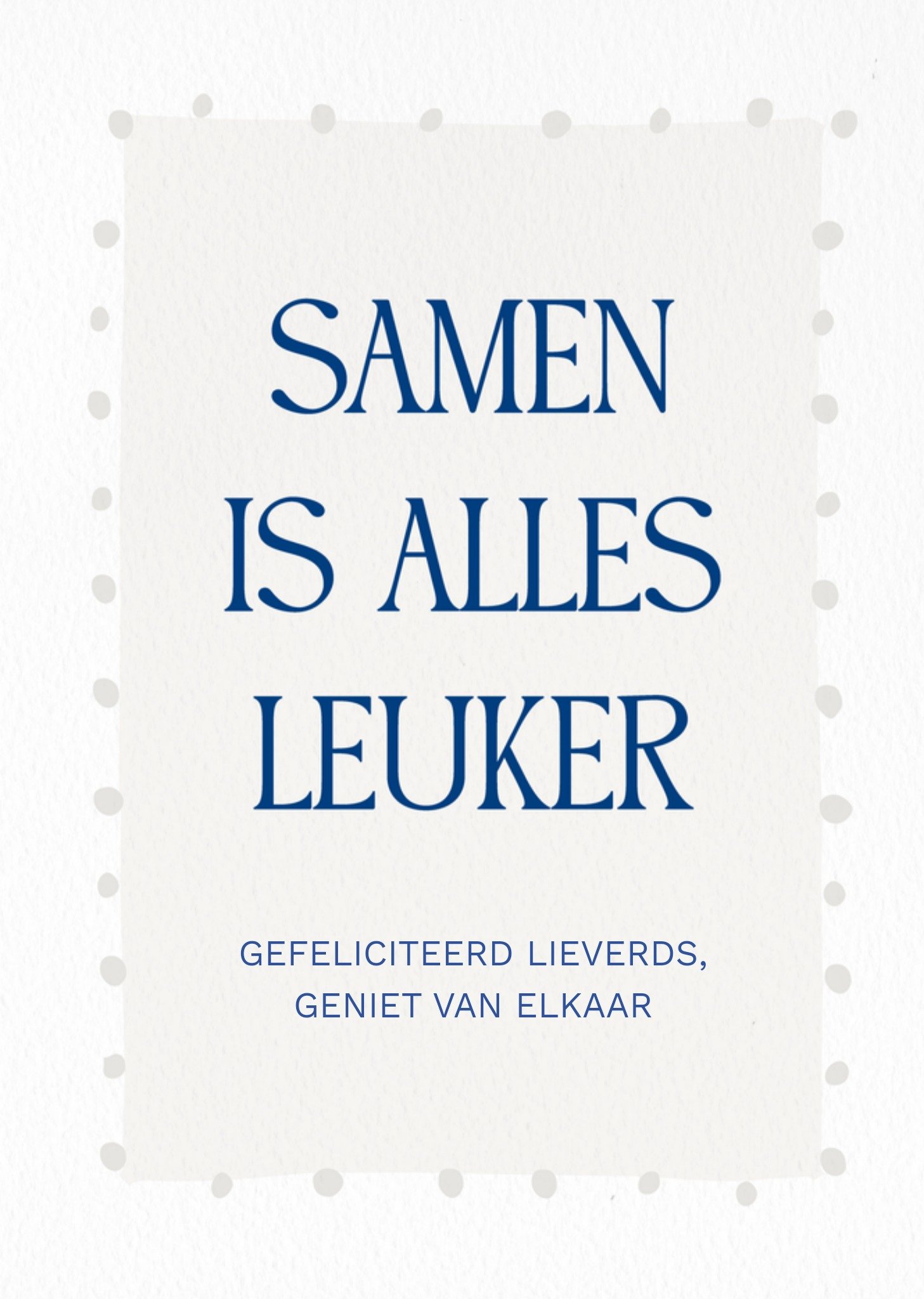 Huwelijkskaart Samen is alles leuker Kaart Greetz