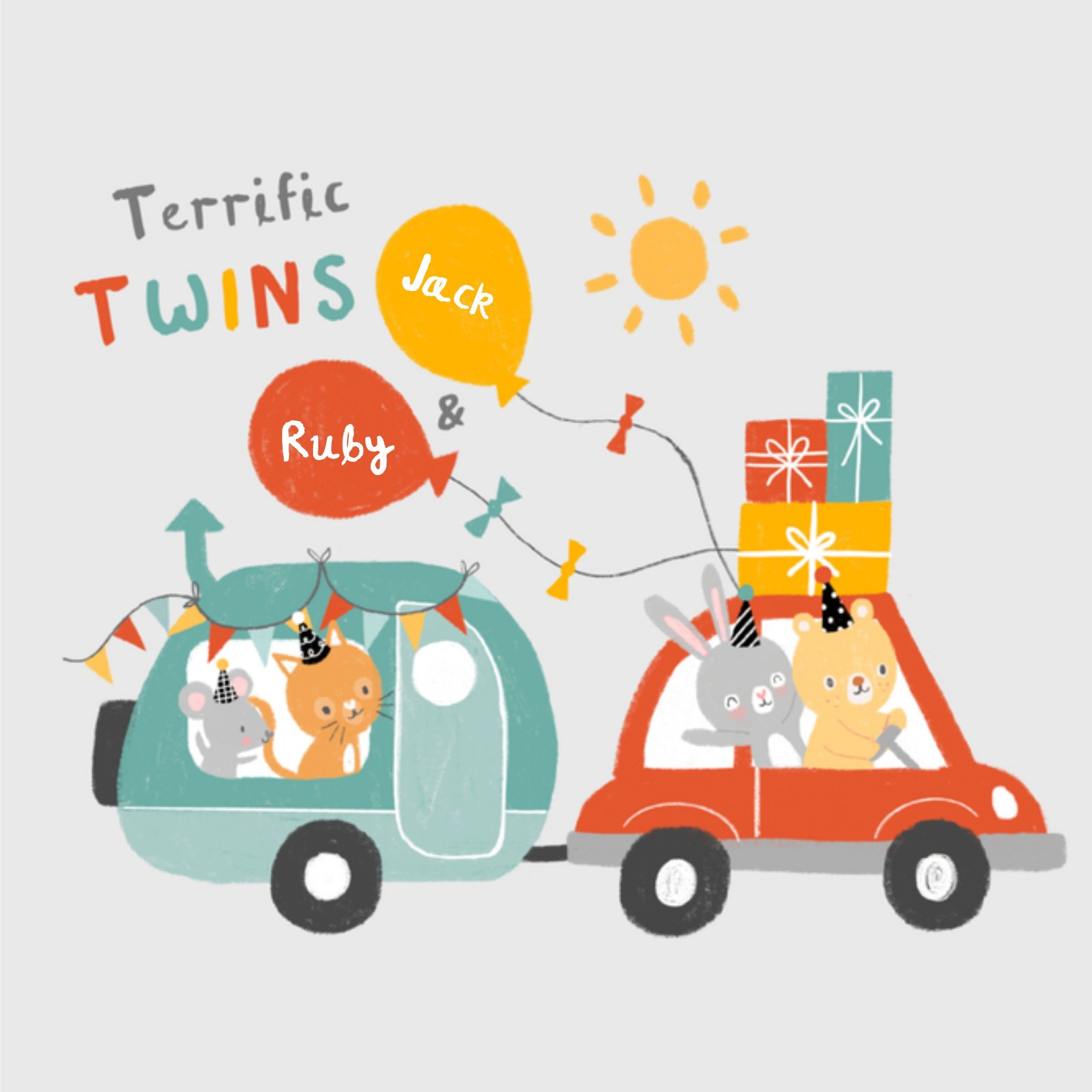 Geboortekaart met naam Vierkante Kaart Millicent Venton