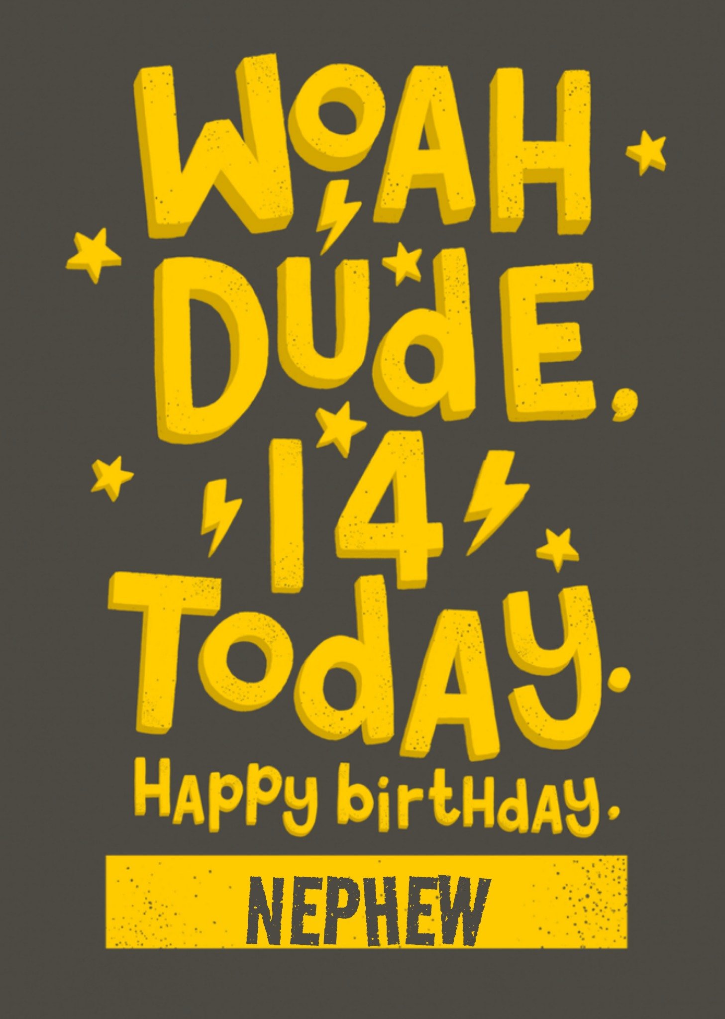 Verjaardagskaart Woah dude Greetz