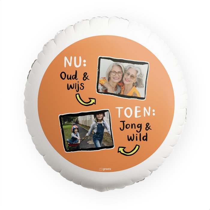 Ballon | Nu & Toen | Foto aanpasbaar