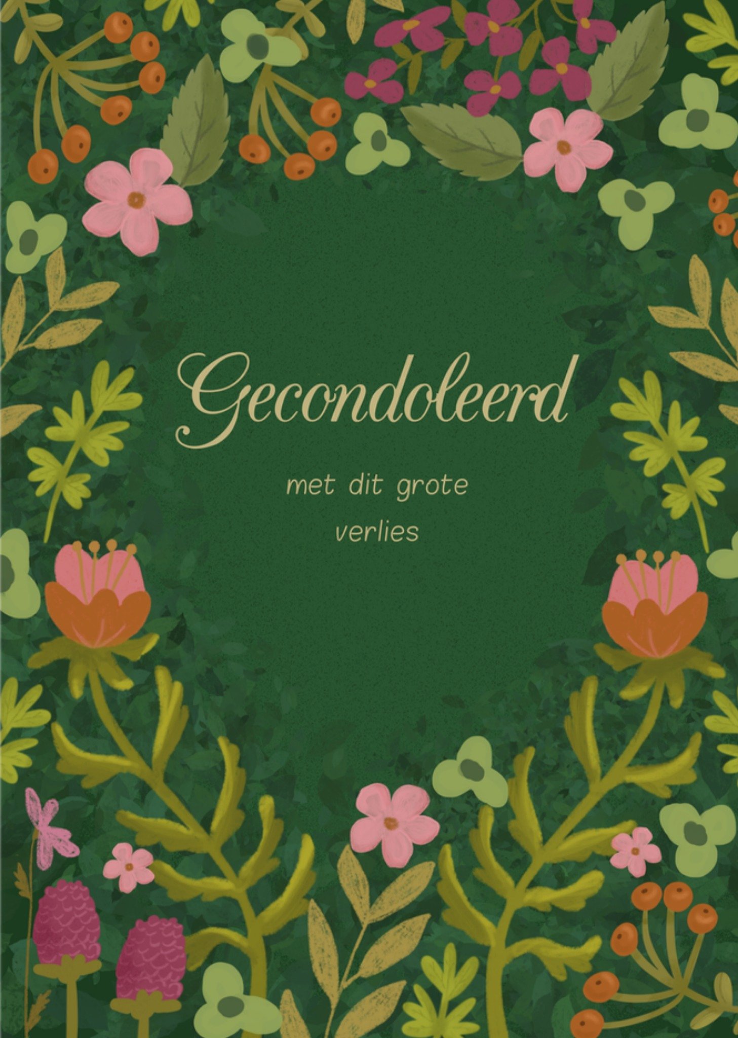 Condoleancekaart Bloemen Lief Kaart Tsjip