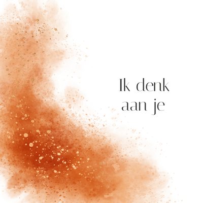 Ik Denk Aan Je Aquarel Spetters Kaart