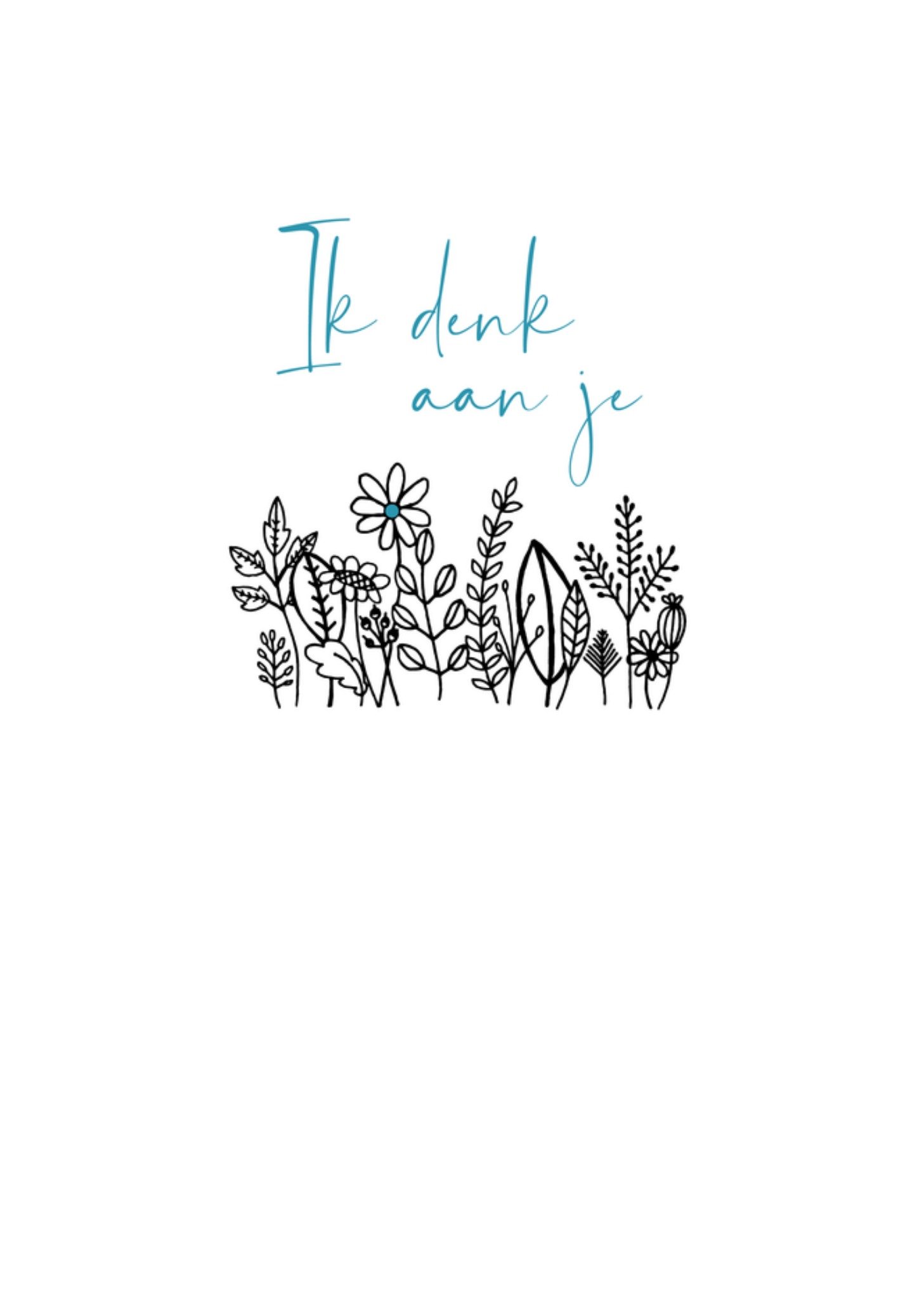 Denken aan kaart Ik denk aan je Paperclip