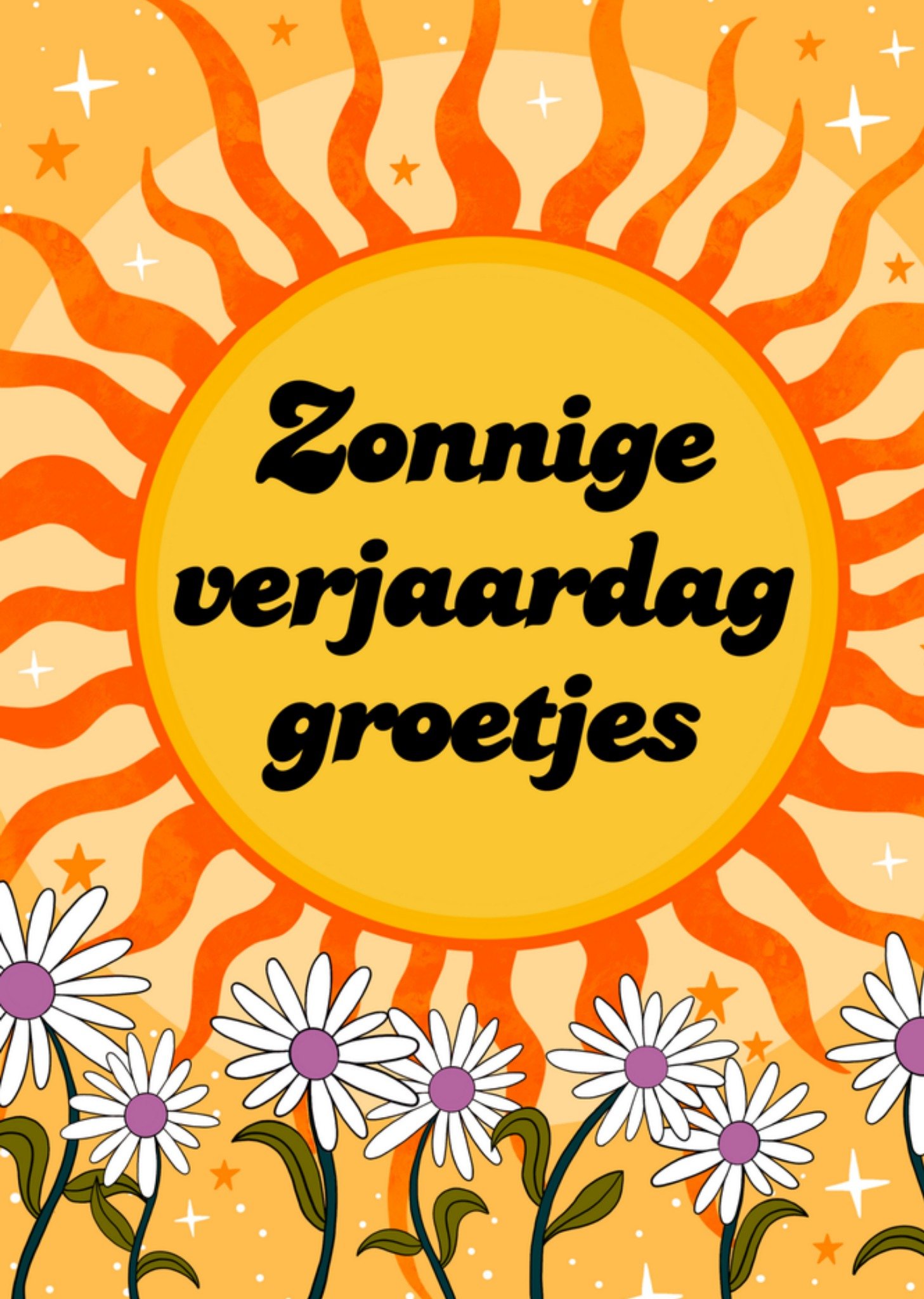 Verjaardagskaart Zonnige groetjes Greetz