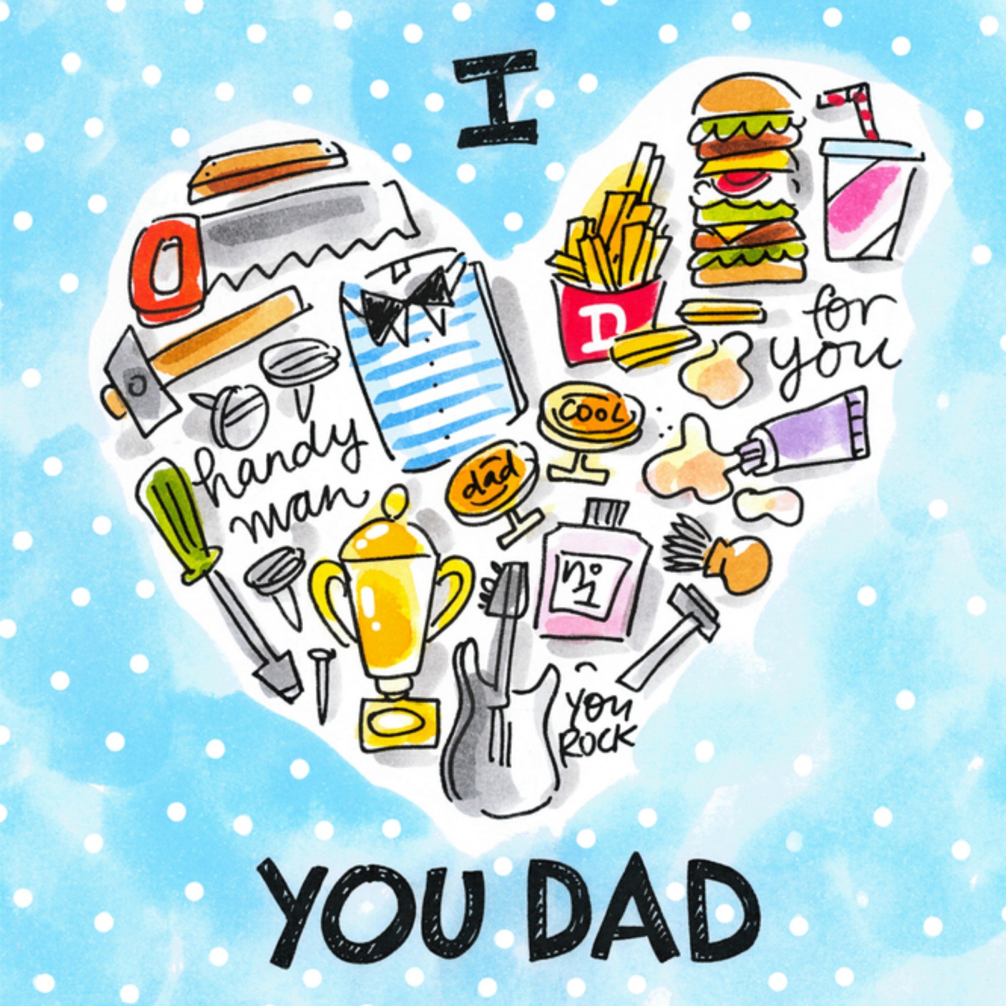 Vaderdagkaart hartje Vierkante Kaart Blond Amsterdam