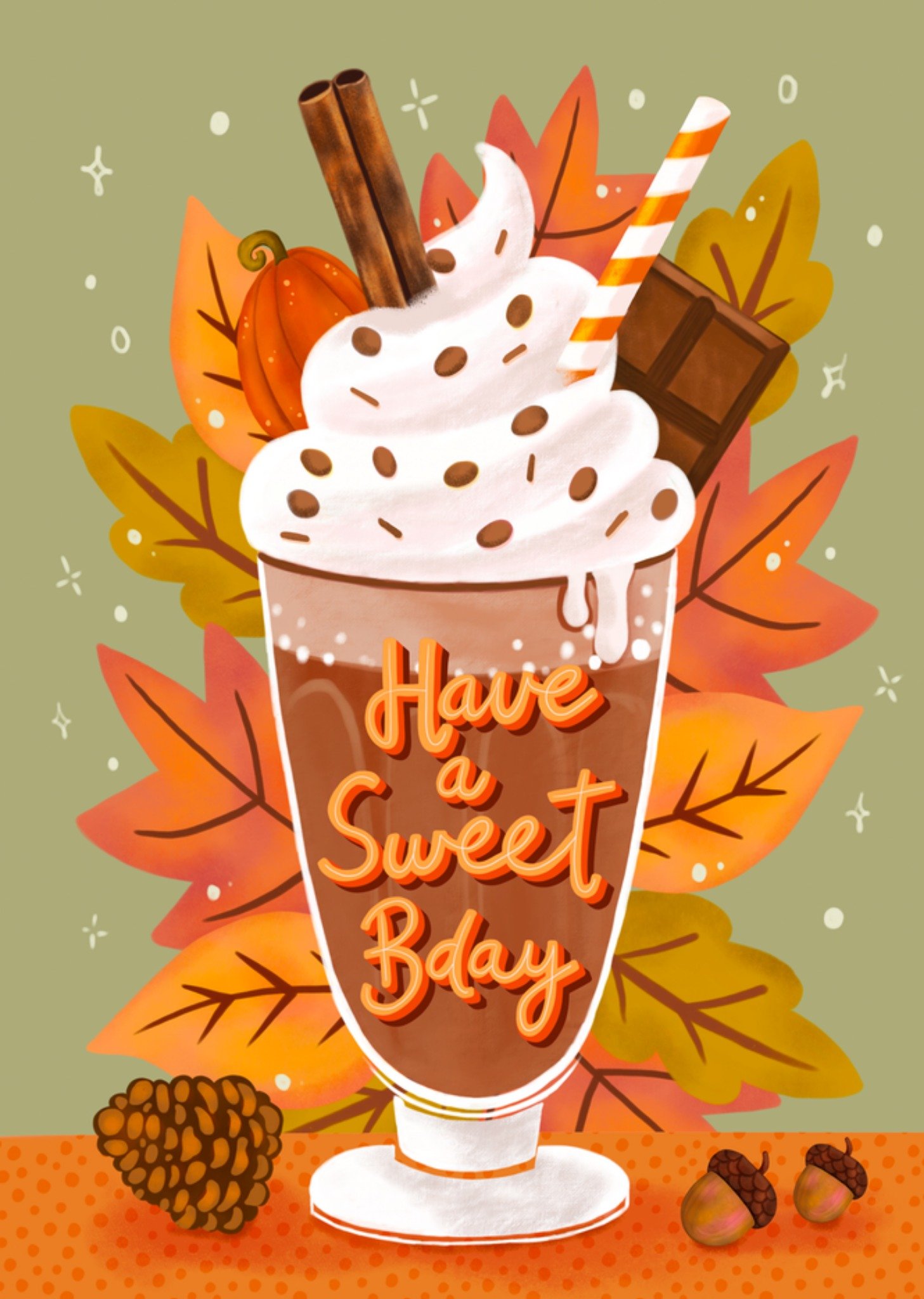 Aniet Illustration Verjaardagskaart Have A Sweet Autumn Bday Standard Card