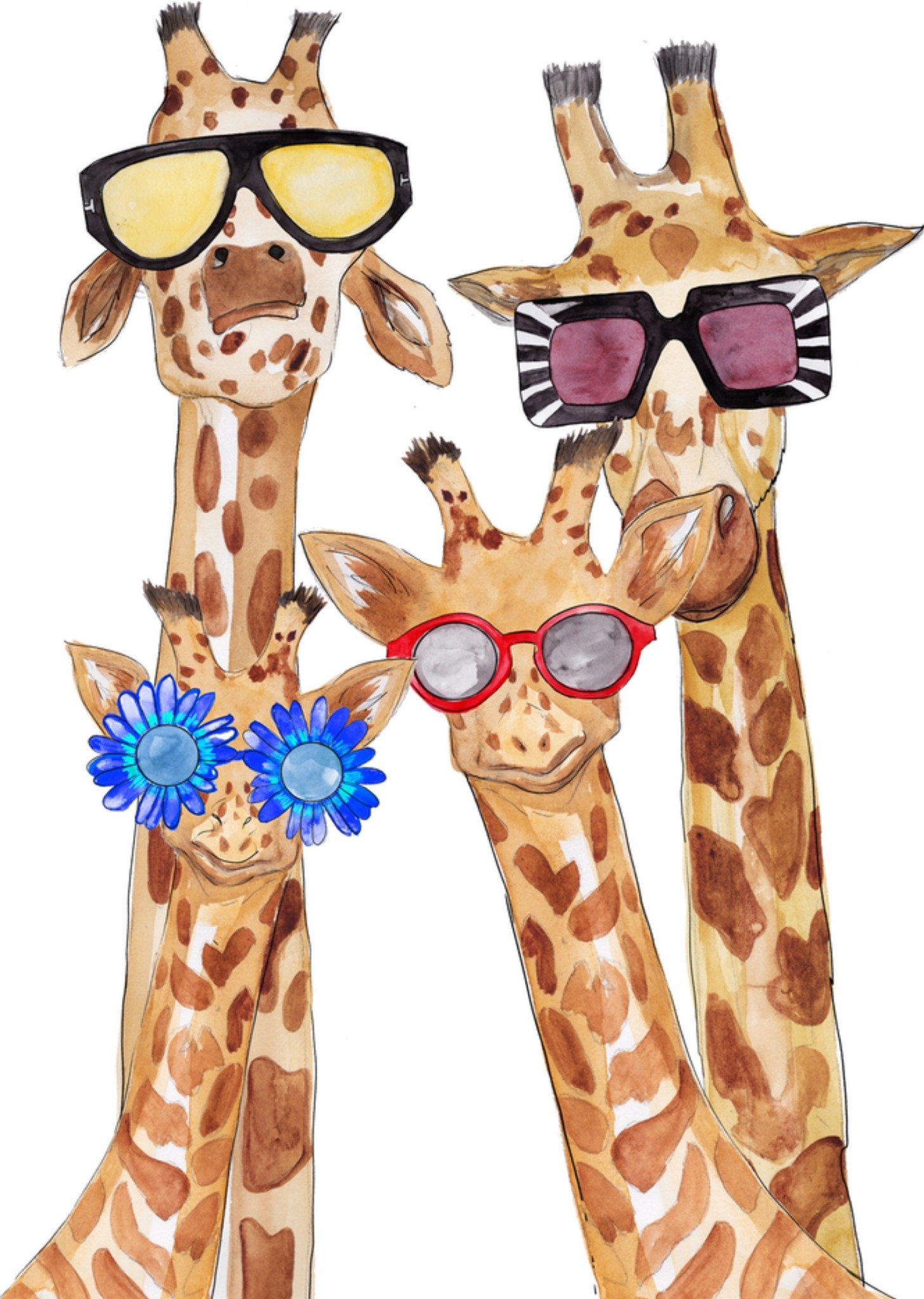 Marie Bodie Vakantie kaart Giraffen Kaart Marie Bodié