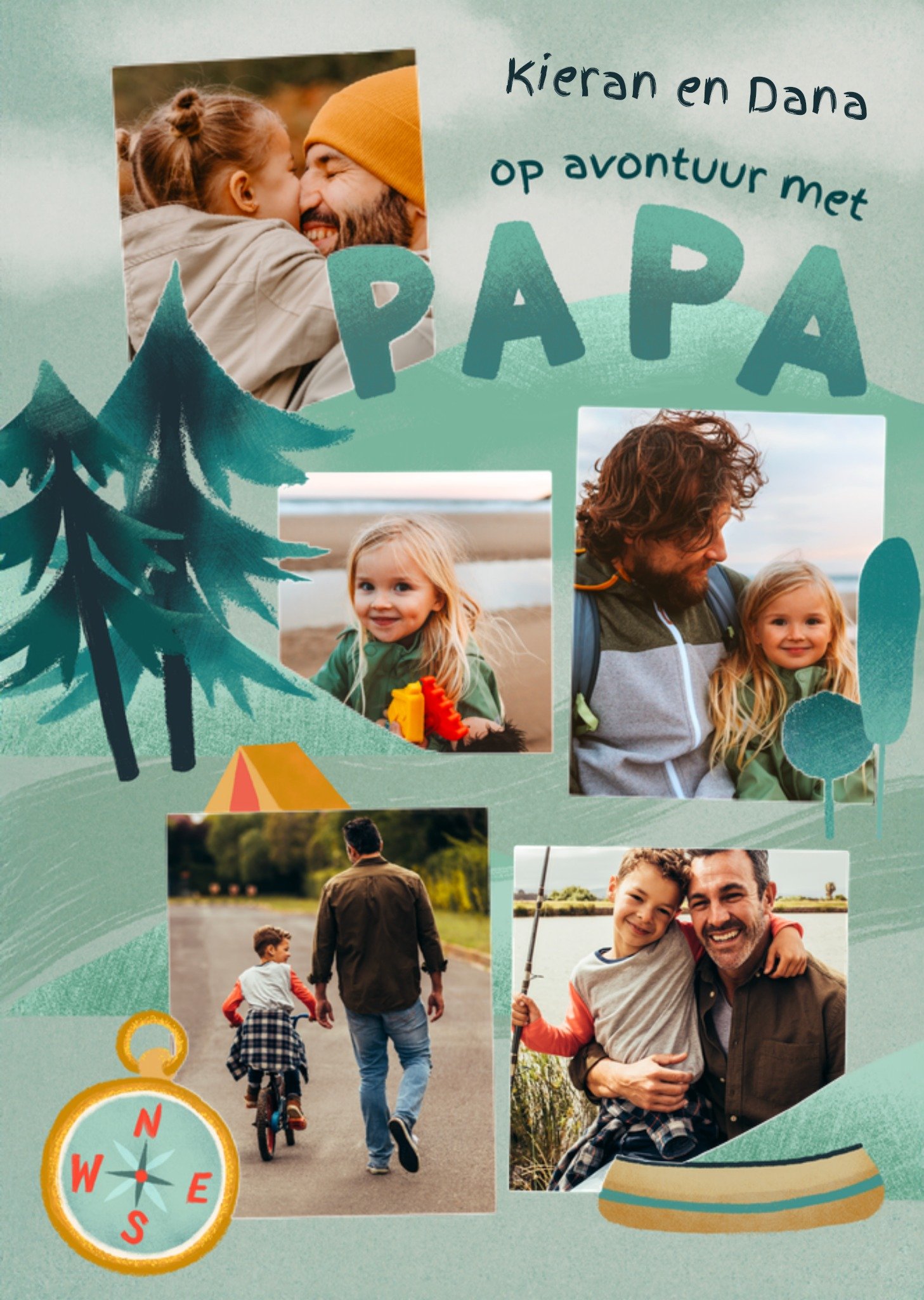 Vaderdagkaart Op avontuur met papa Kaart Greetz