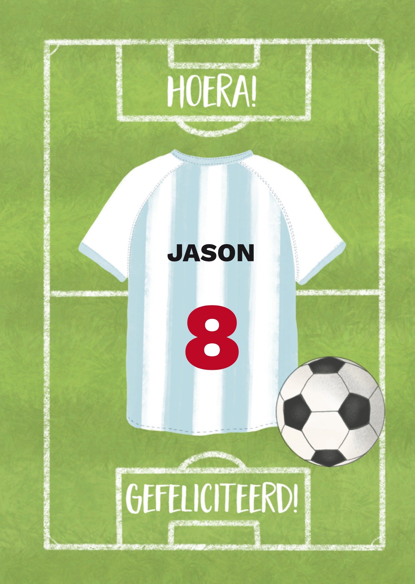 Verjaardag Voetbal Jongen Kaart Tsjip