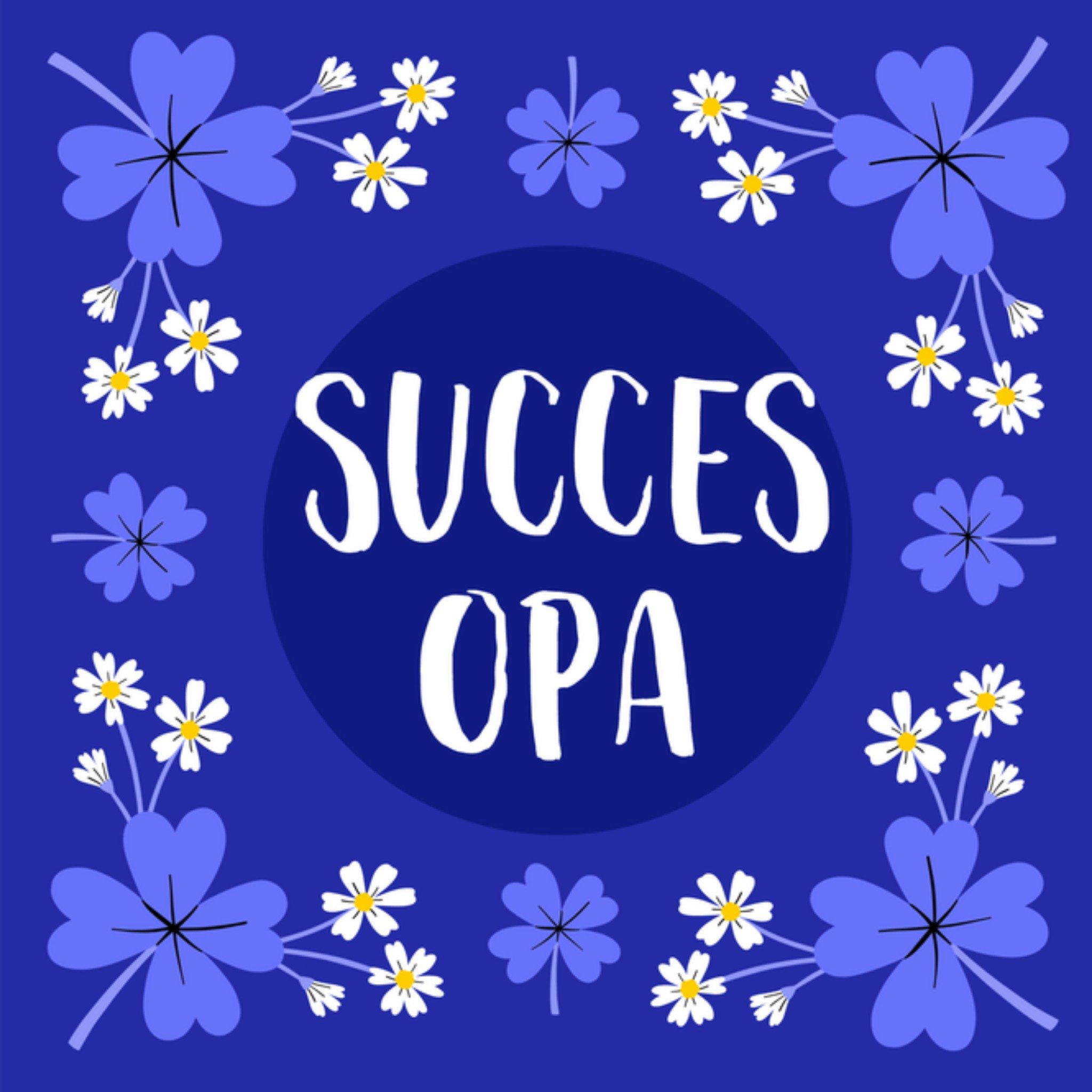 Greetz Succes kaart Succes Opa Vierkant