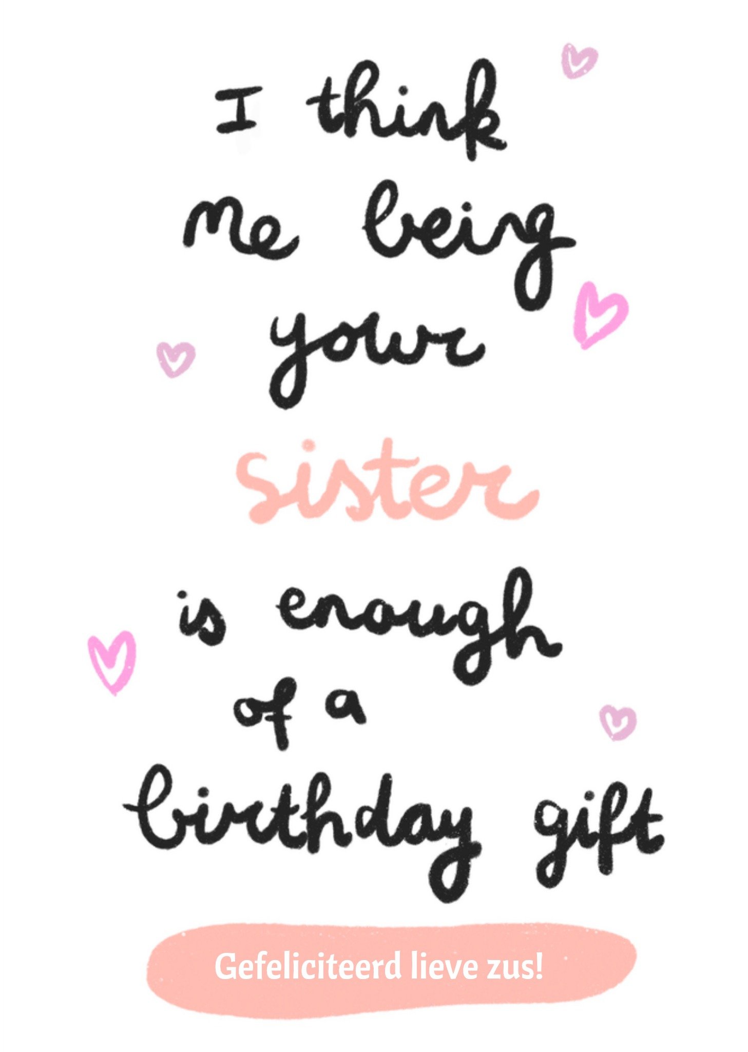 Greetz Verjaardagskaart Sister Standard Card