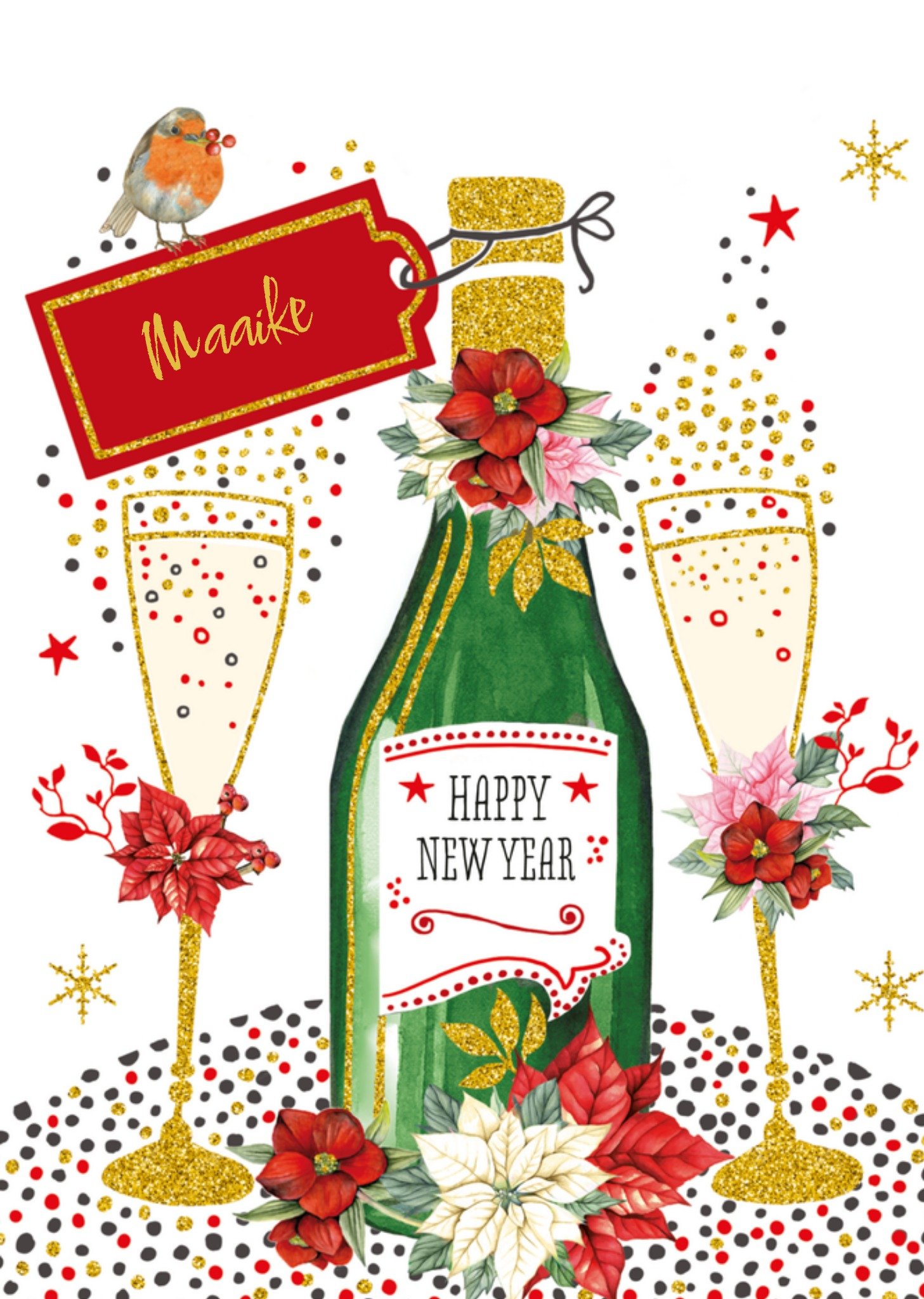 Kerst Champagne Glitter TMS