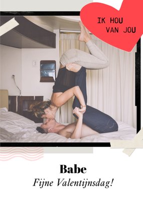 Ik Hou Van Jou Hart Foto Upload Valentijnsdag Kaart