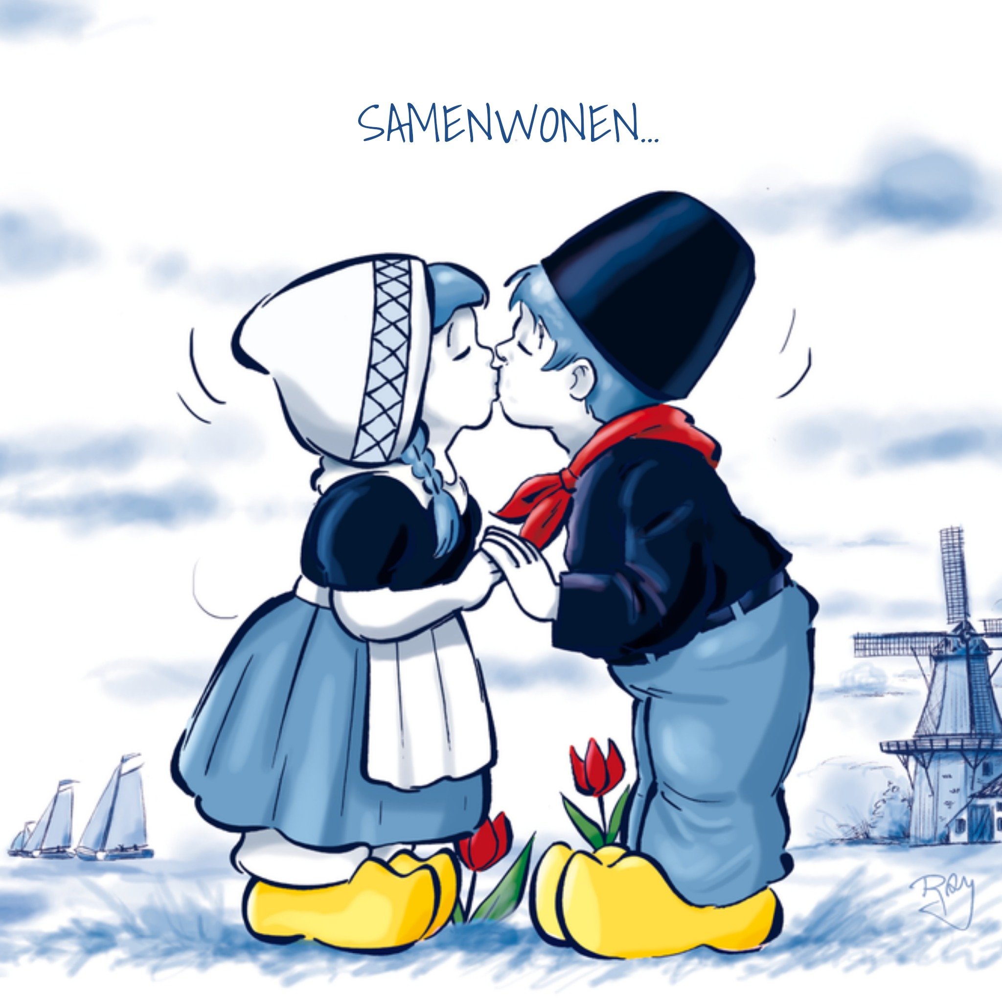 Nieuwe woning samenwonen Vierkante Kaart Old Dutch