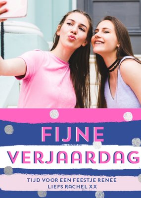 Strepen En Stippen Foto Upload Verjaardag Kaart