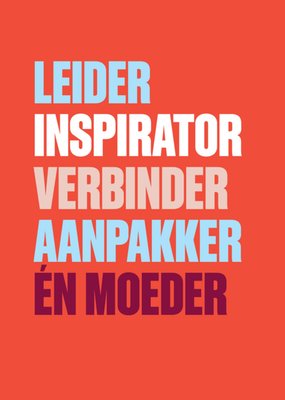 Greetz x Women Inc | Moederdagkaart | Leider Inspirator En Moeder