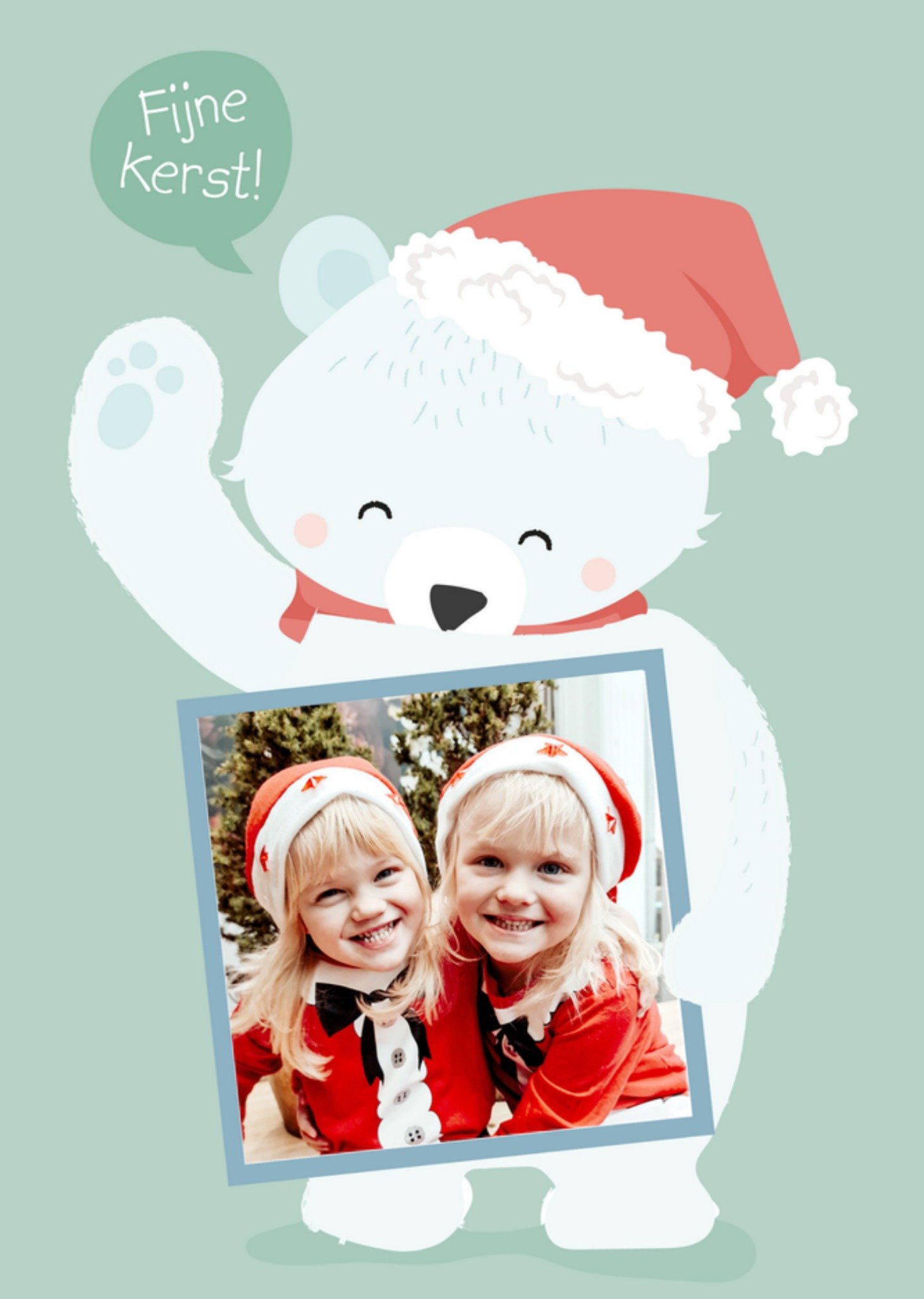 Kerstkaart fotokaart Tante Kaartje