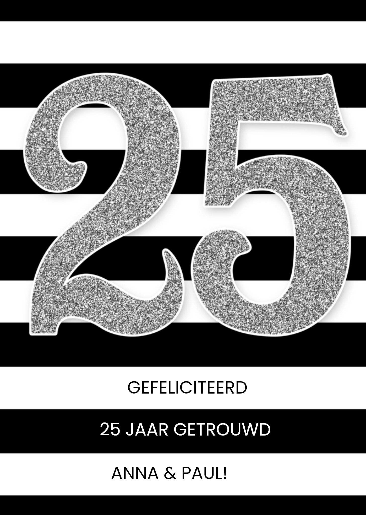 Huwelijksjubileum 25 jaar getrouwd Kaart Greetz