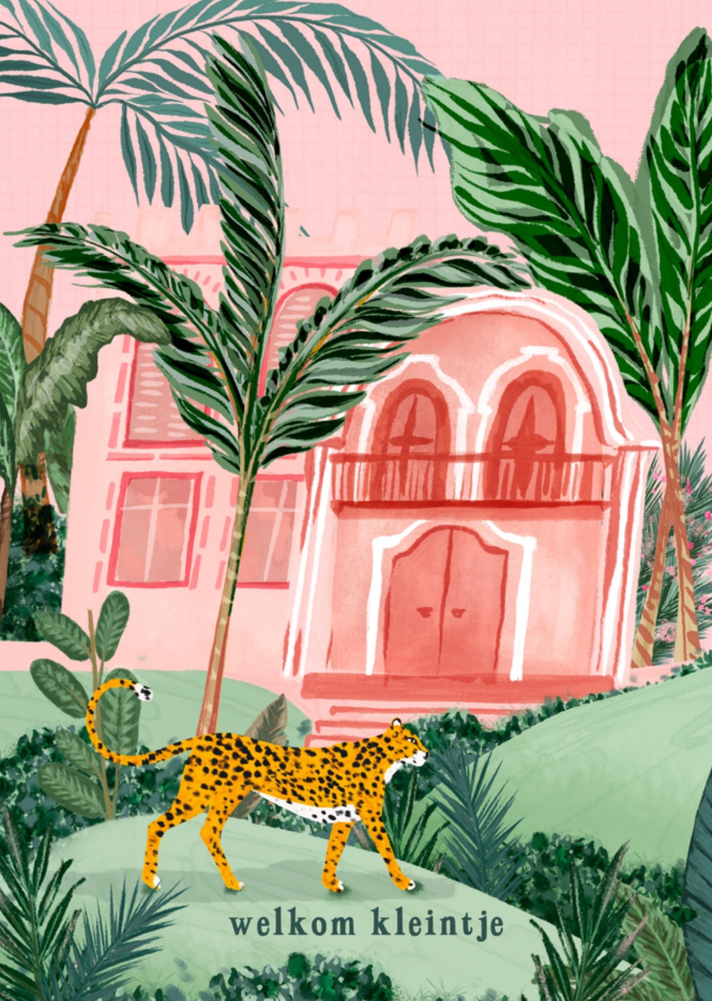 Geboortekaart panter Kaart Greetz