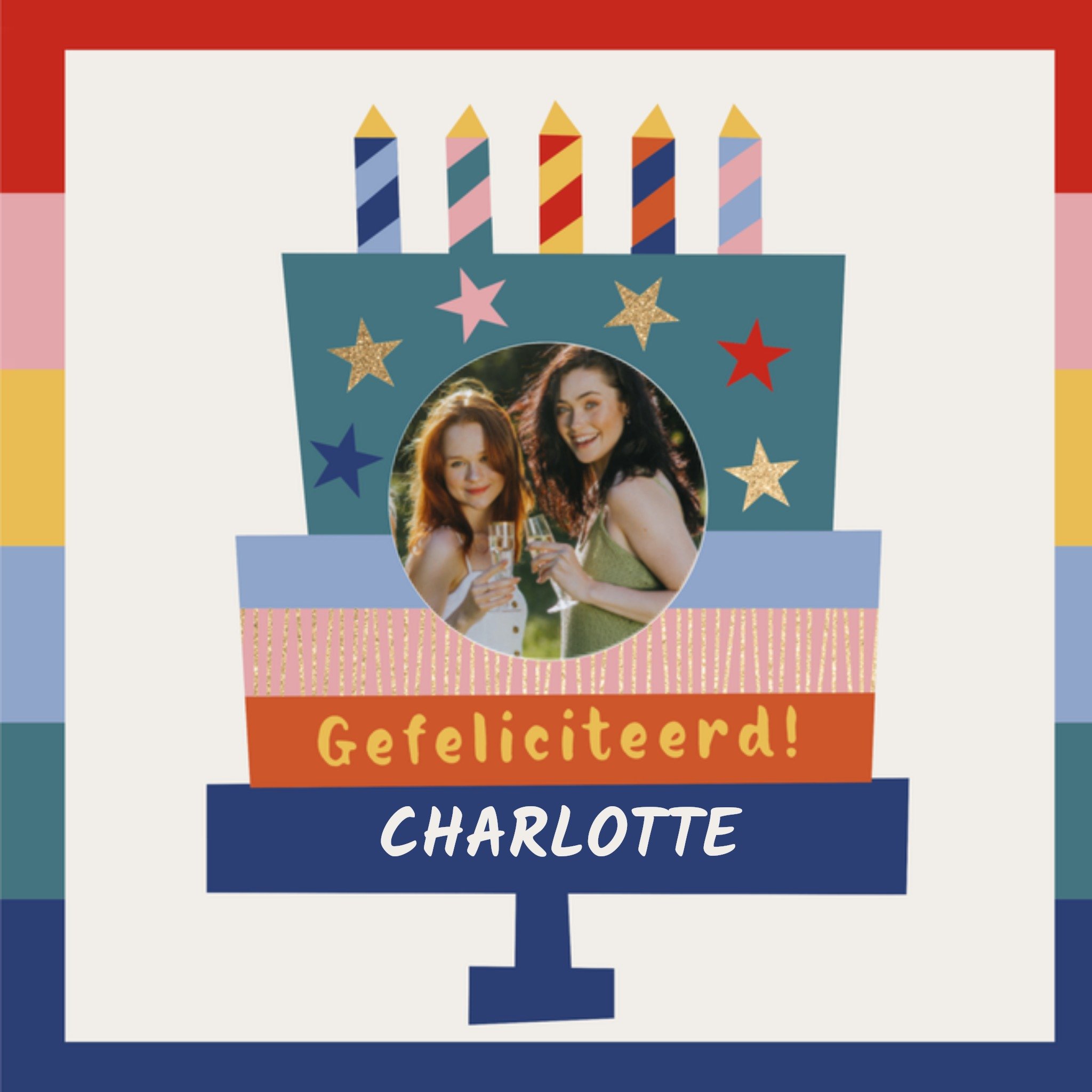 Verjaardag Taart Grote Vierkante Kaart UK Greetings