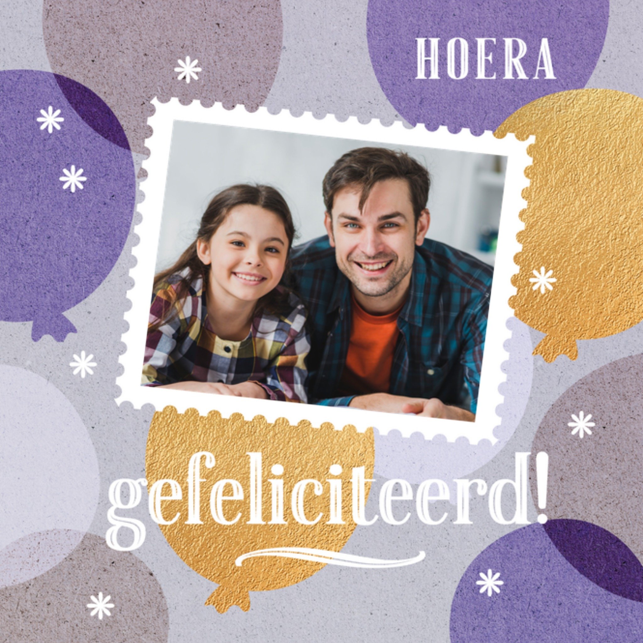 Verjaardagskaart Feestelijk Man Vierkante Kaart Luckz