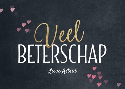 Luckz | Beterschapskaart | Veel beterschap + naam