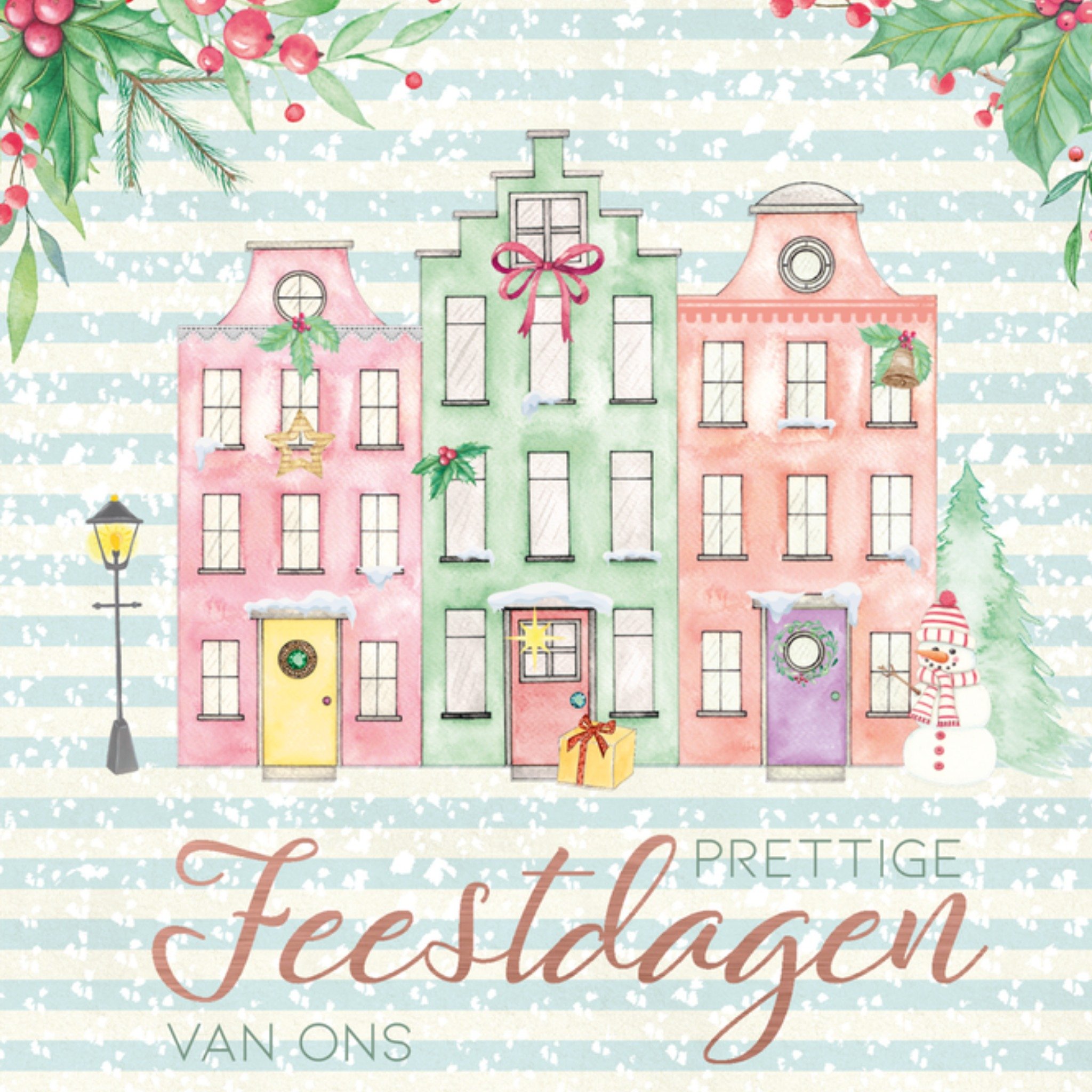 Kerstkaart Huisjes Van ons Endless Mae