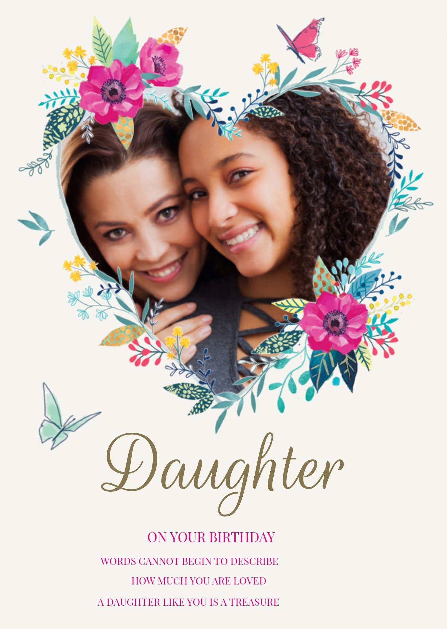 Verjaardag Bloemen Dochter Kaart Ling Design