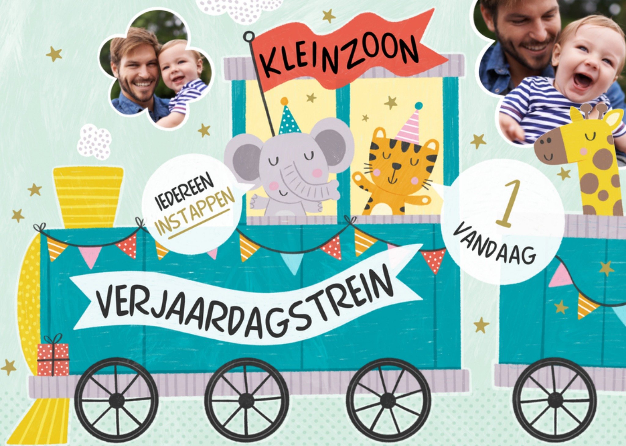 Greetz Verjaardag Kleinzoon Trein Standard Card