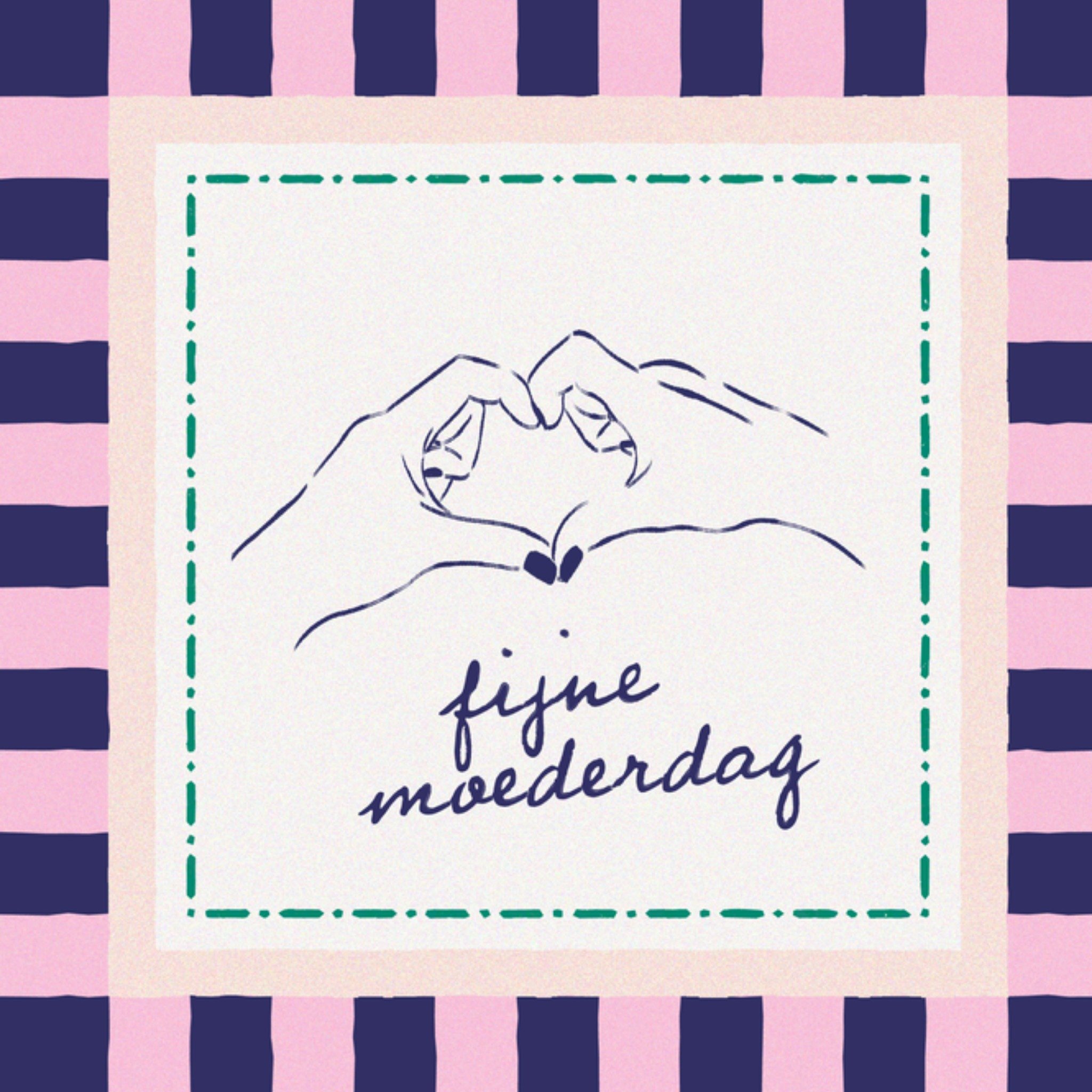 Greetz Moederdagkaart Fijne Moederdag Hartvormige handen Vierkant