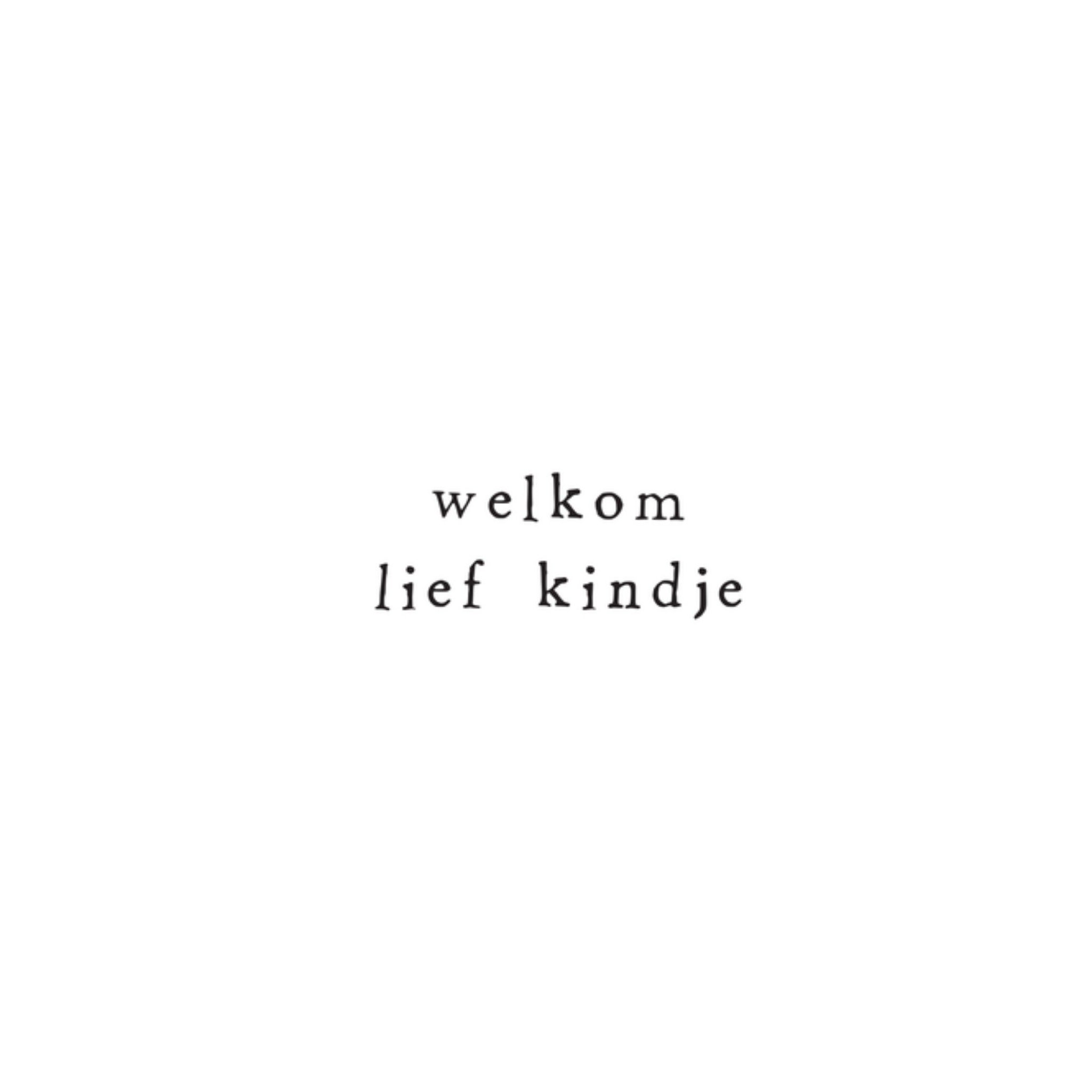 IKPAKJEIN | Geboortekaart | Welkom lief kindje | Square Card