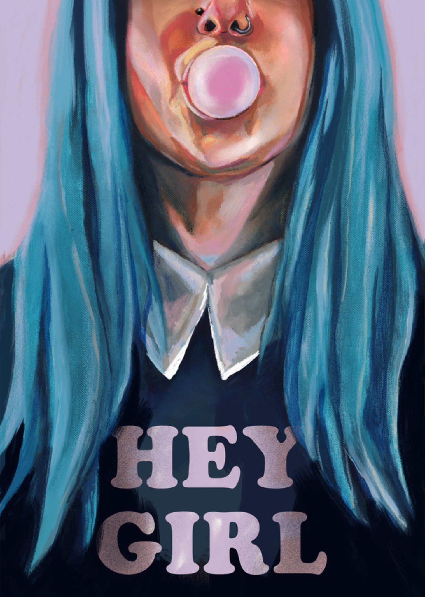 Zomaar kaart Hey Girl Kaart Drunk Girl Designs