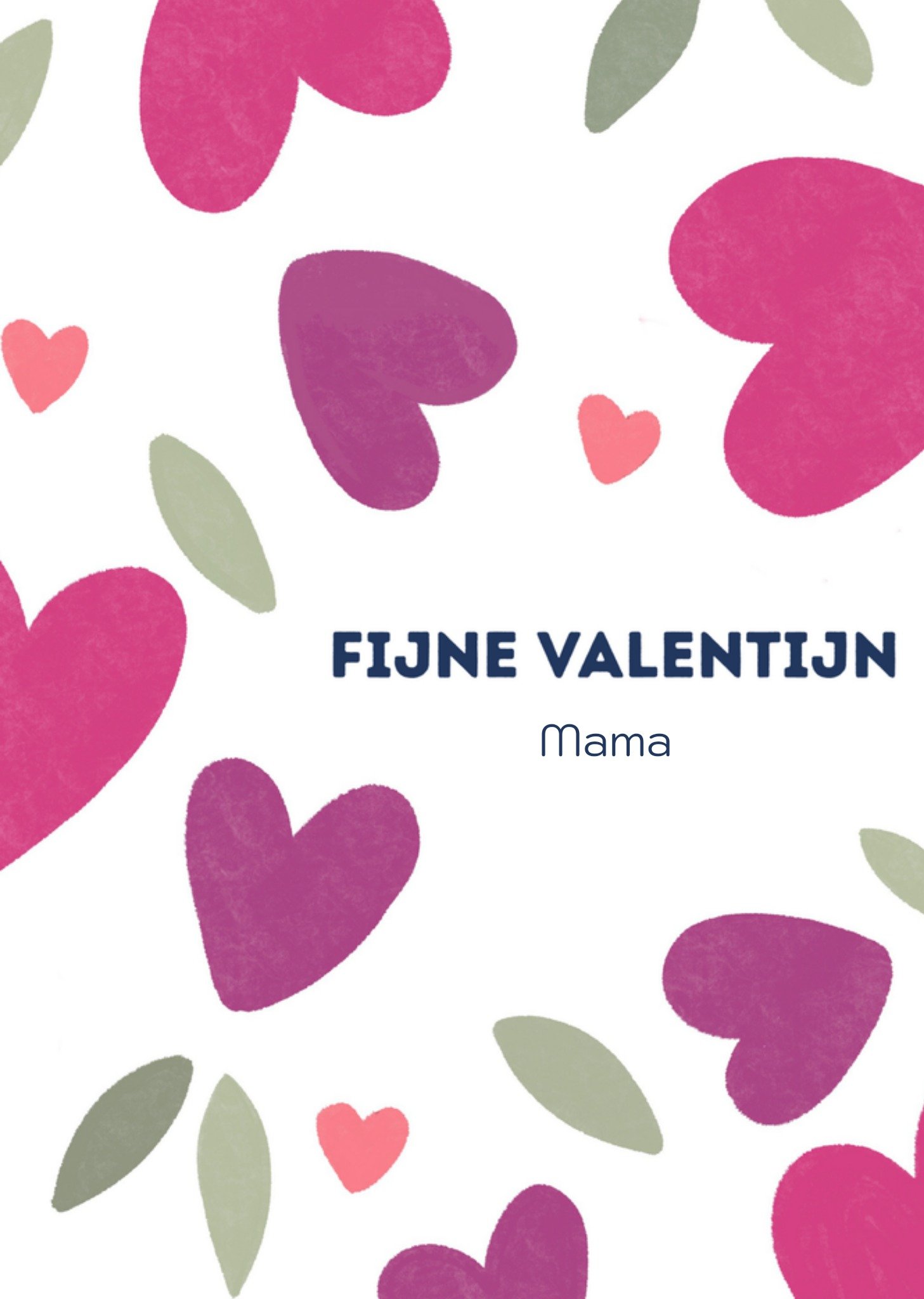 Valentijnskaart mama hartjes Kaart Greetz