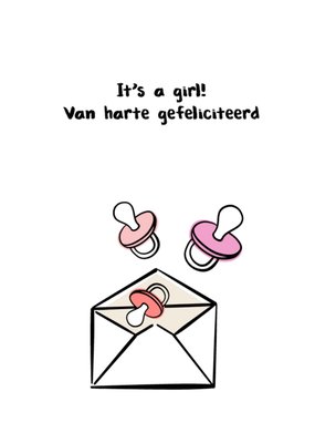 Greetz | Geboortekaart | speentjes | it's a girl