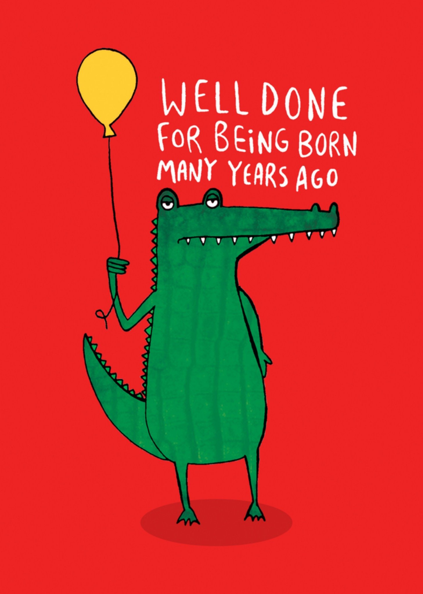 Verjaardagskaart krokodil Kaart Katie Abey Design